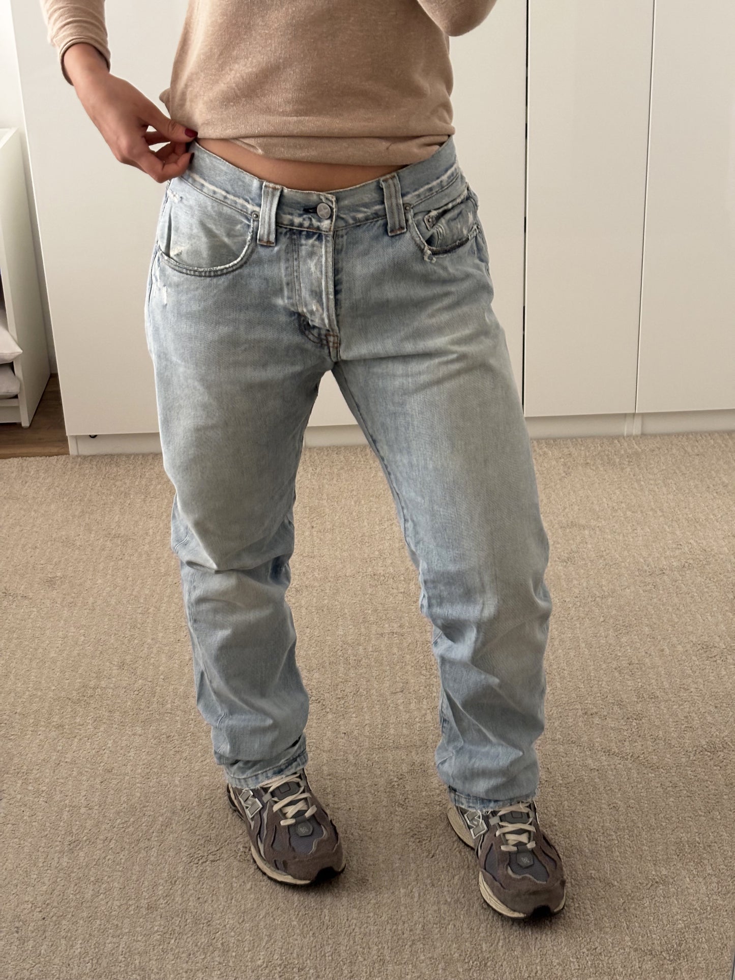 .Vintage Stone Island rare ripped denim over