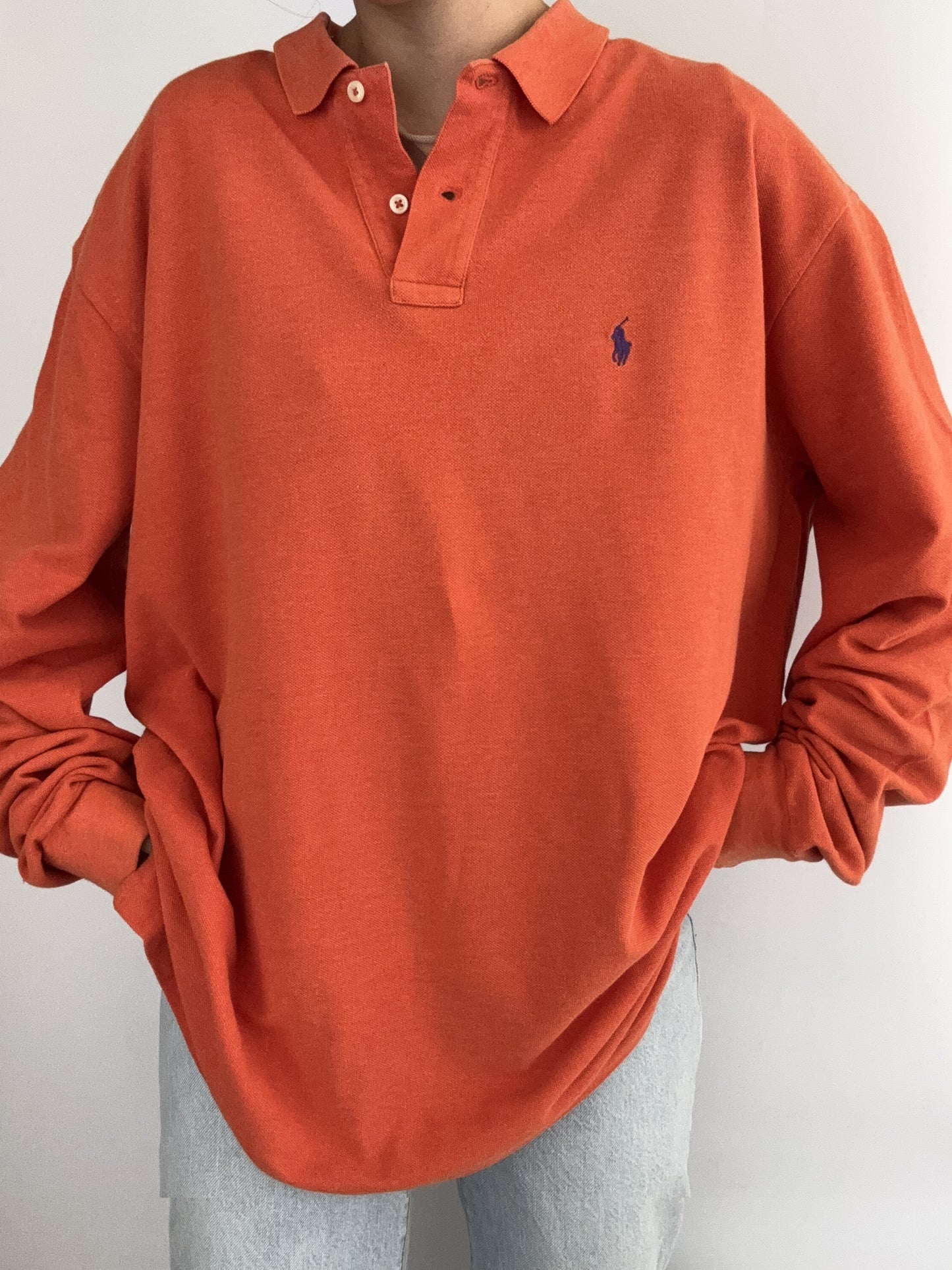 .Ralph Lauren vintage blake cotton orange polo
