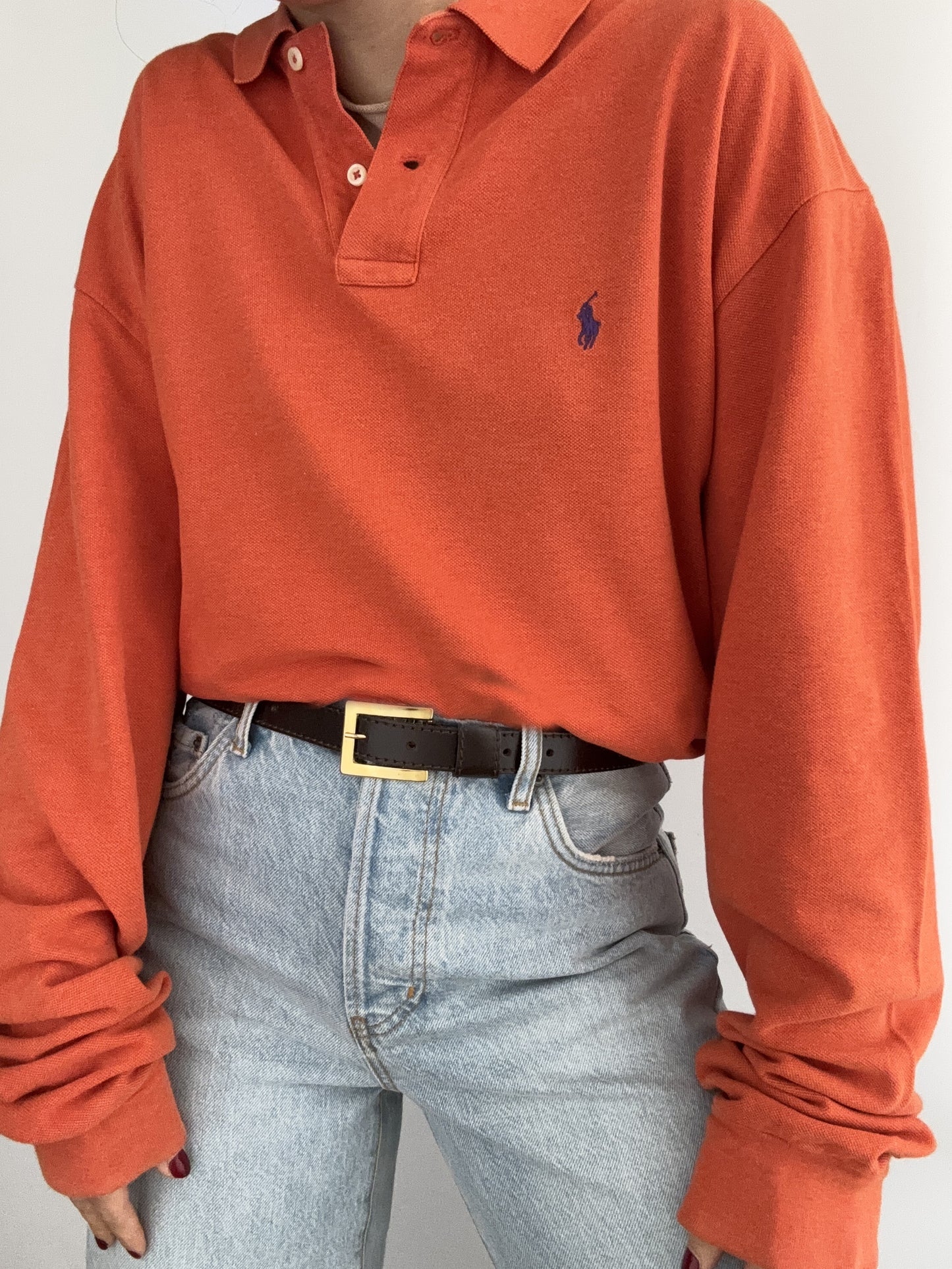 .Ralph Lauren vintage blake cotton orange polo