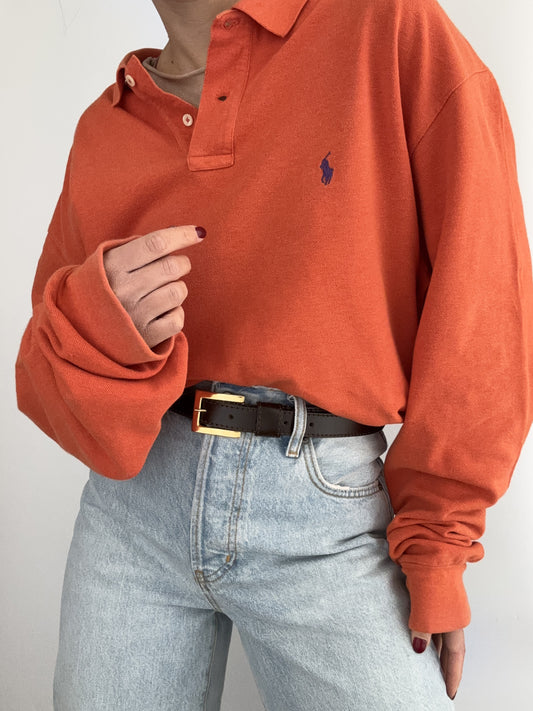.Ralph Lauren vintage blake cotton orange polo