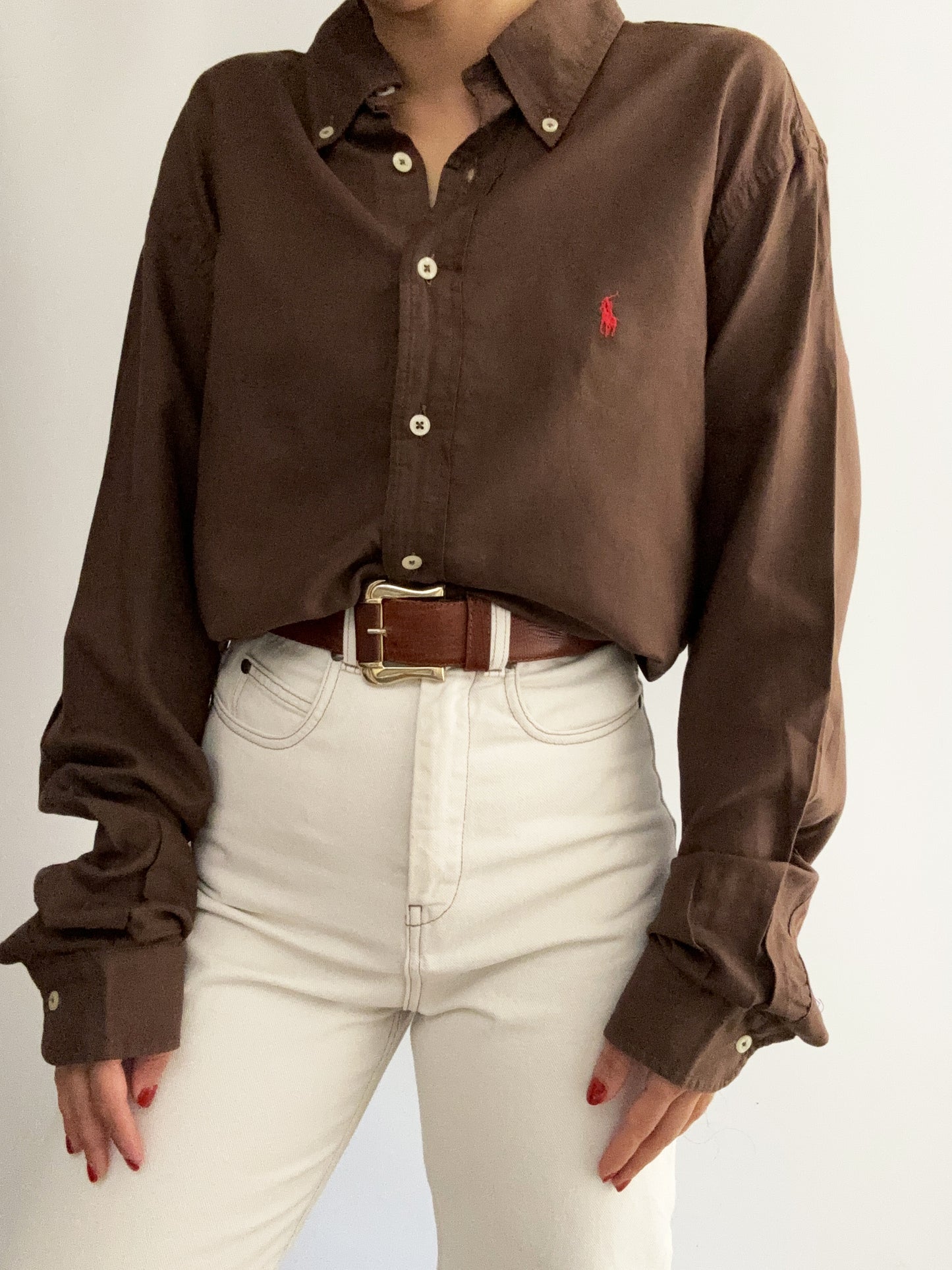 Ralph Lauren brown chocolate cotton shirt