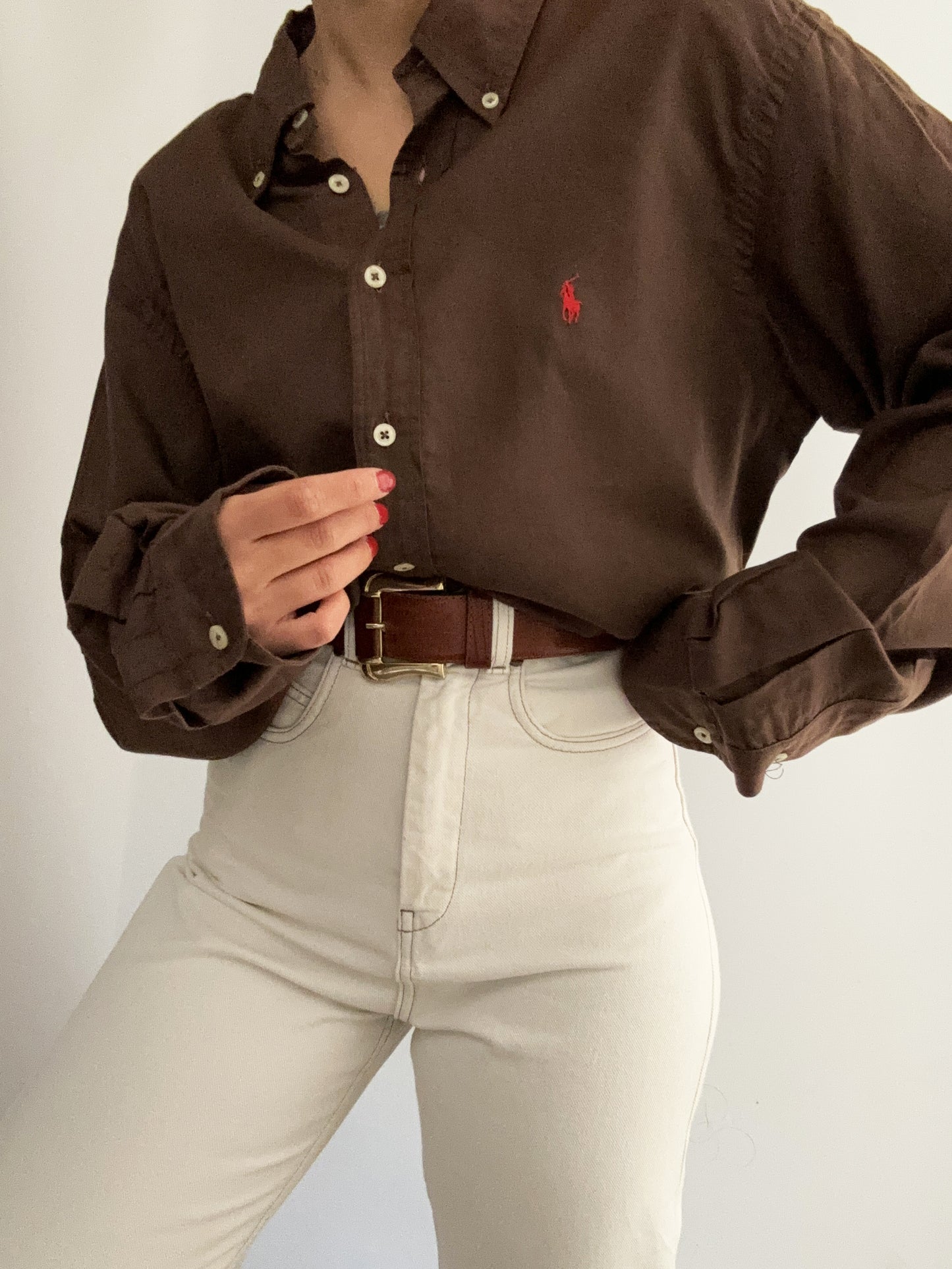 Ralph Lauren brown chocolate cotton shirt