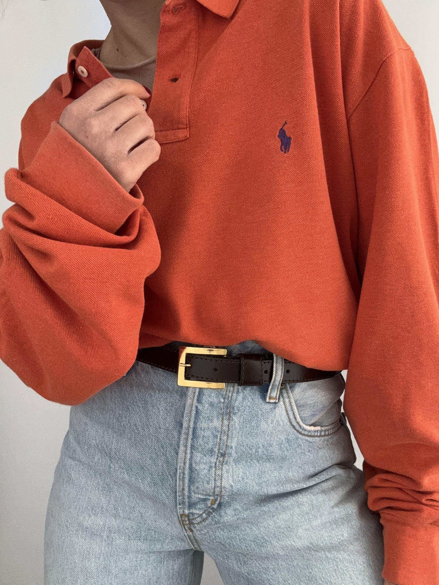 .Ralph Lauren vintage blake cotton orange polo