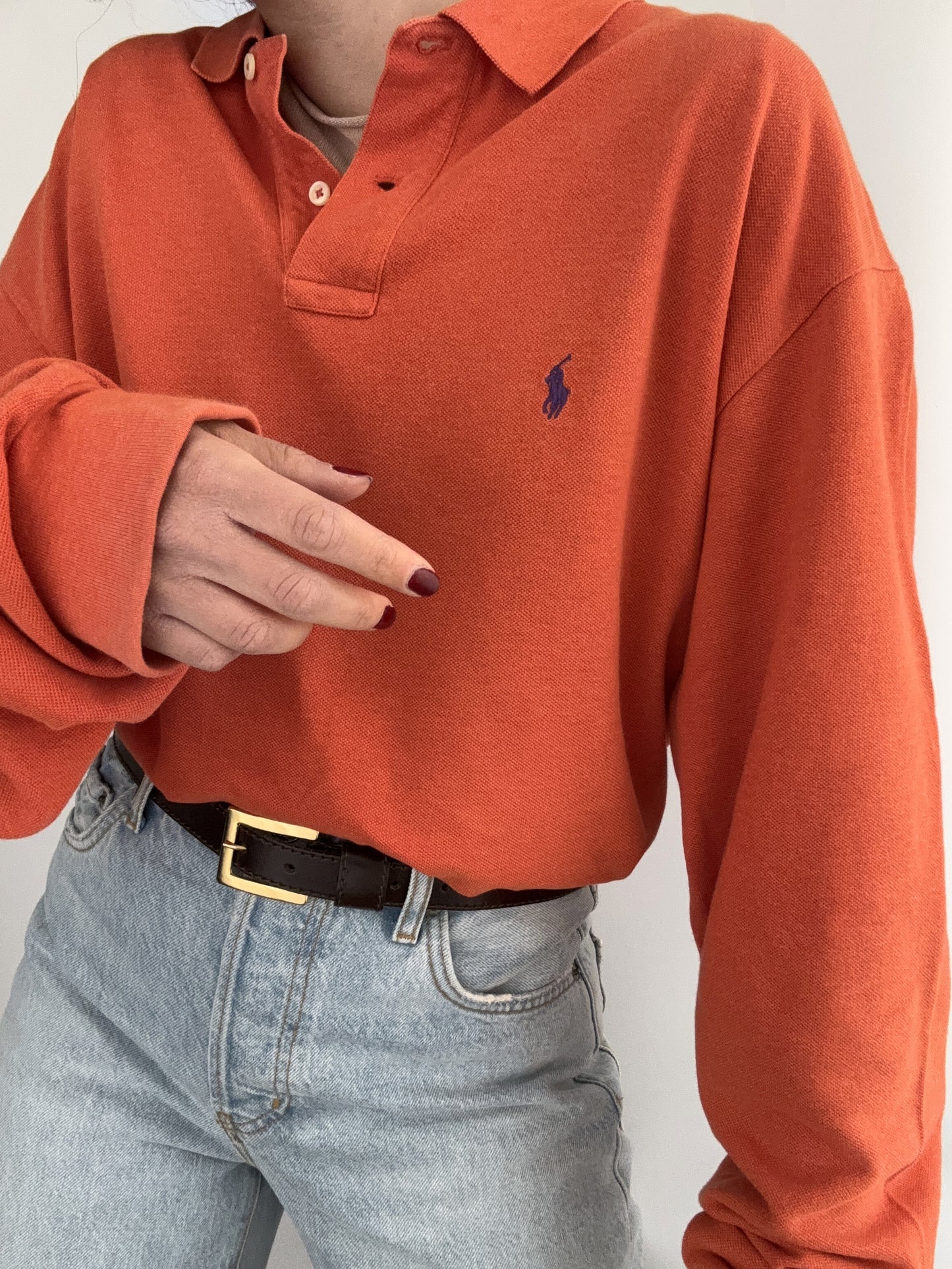 .Ralph Lauren vintage blake cotton orange polo