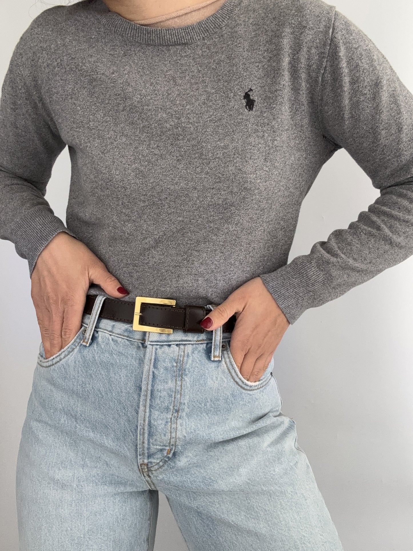 .Blake cotton Ralph Lauren grey woman pull