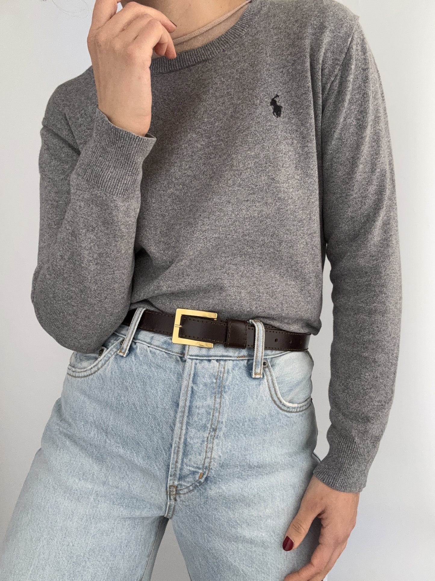 .Blake cotton Ralph Lauren grey woman pull