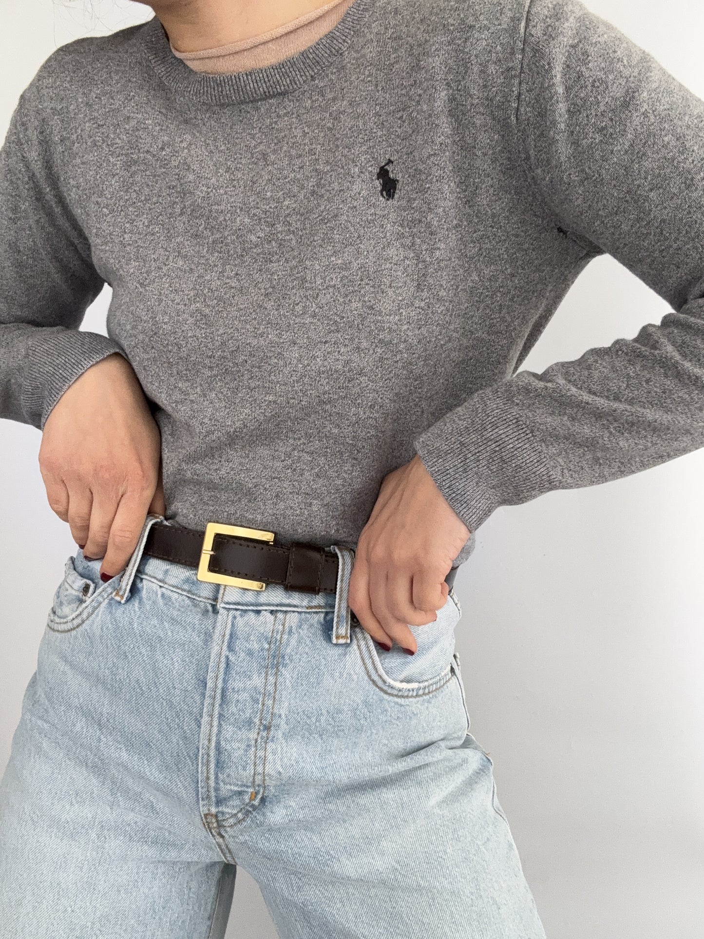 .Blake cotton Ralph Lauren grey woman pull