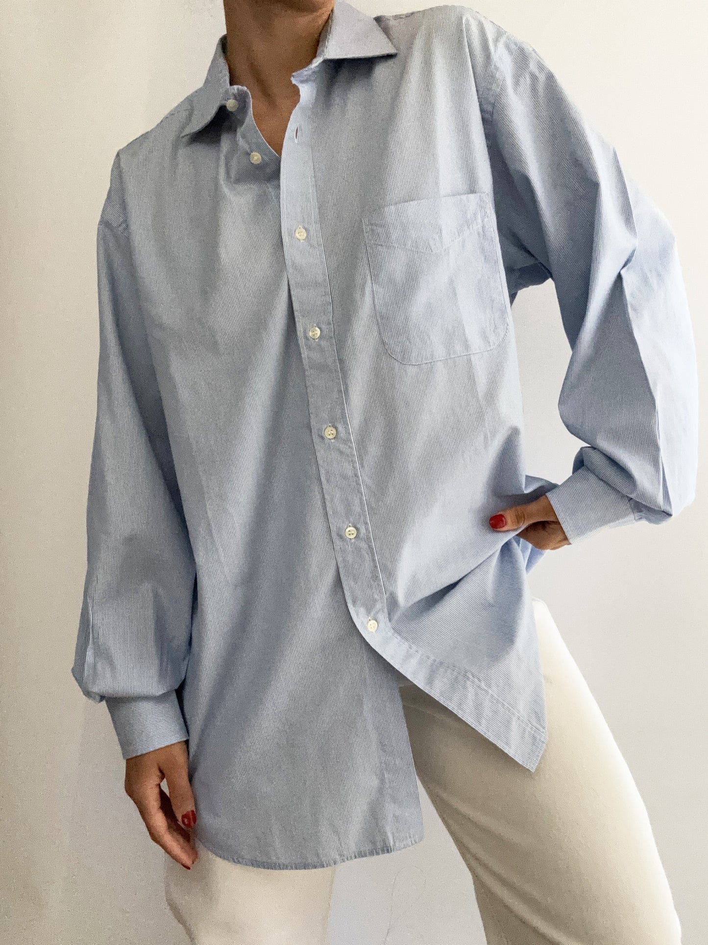 Costine white & blue Burberry vintage cotton shirt