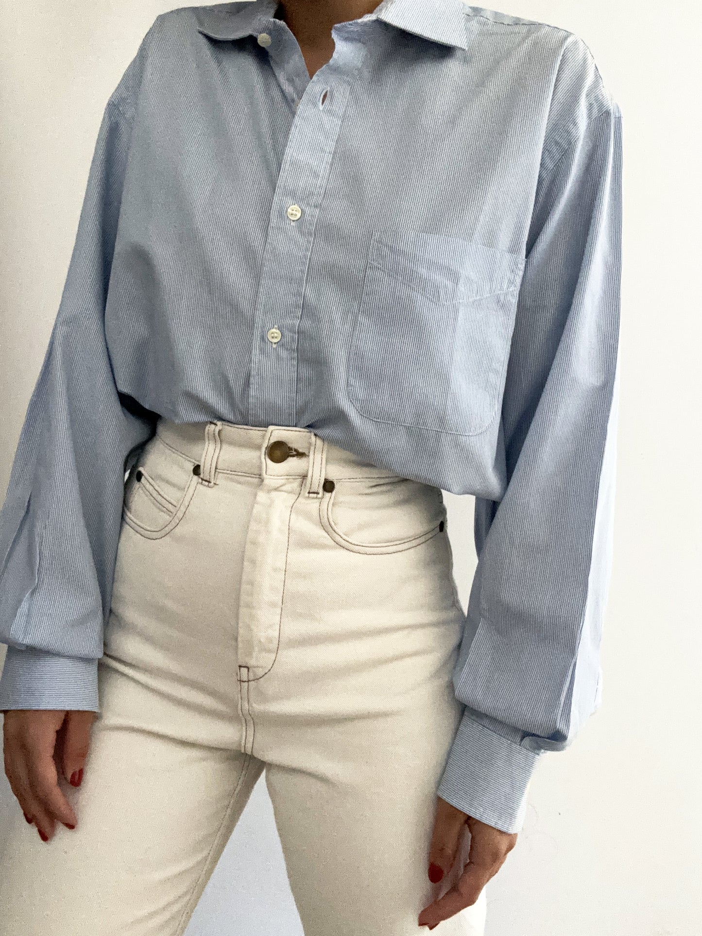 Costine white & blue Burberry vintage cotton shirt