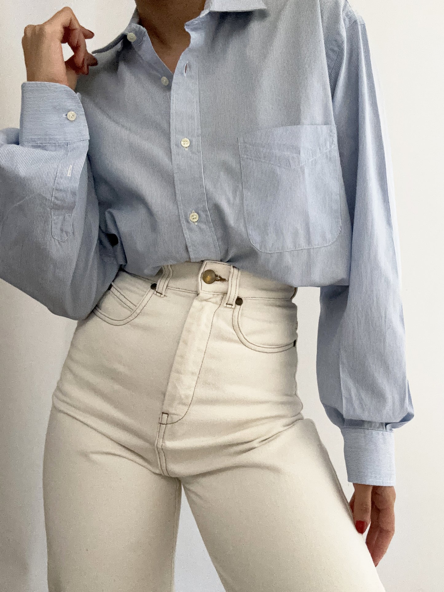Costine white & blue Burberry vintage cotton shirt