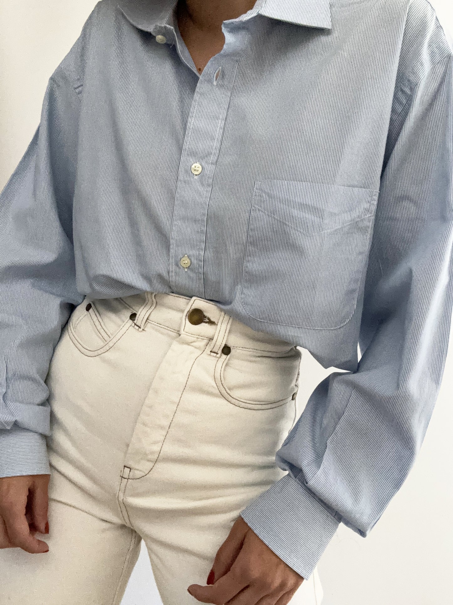 Costine white & blue Burberry vintage cotton shirt