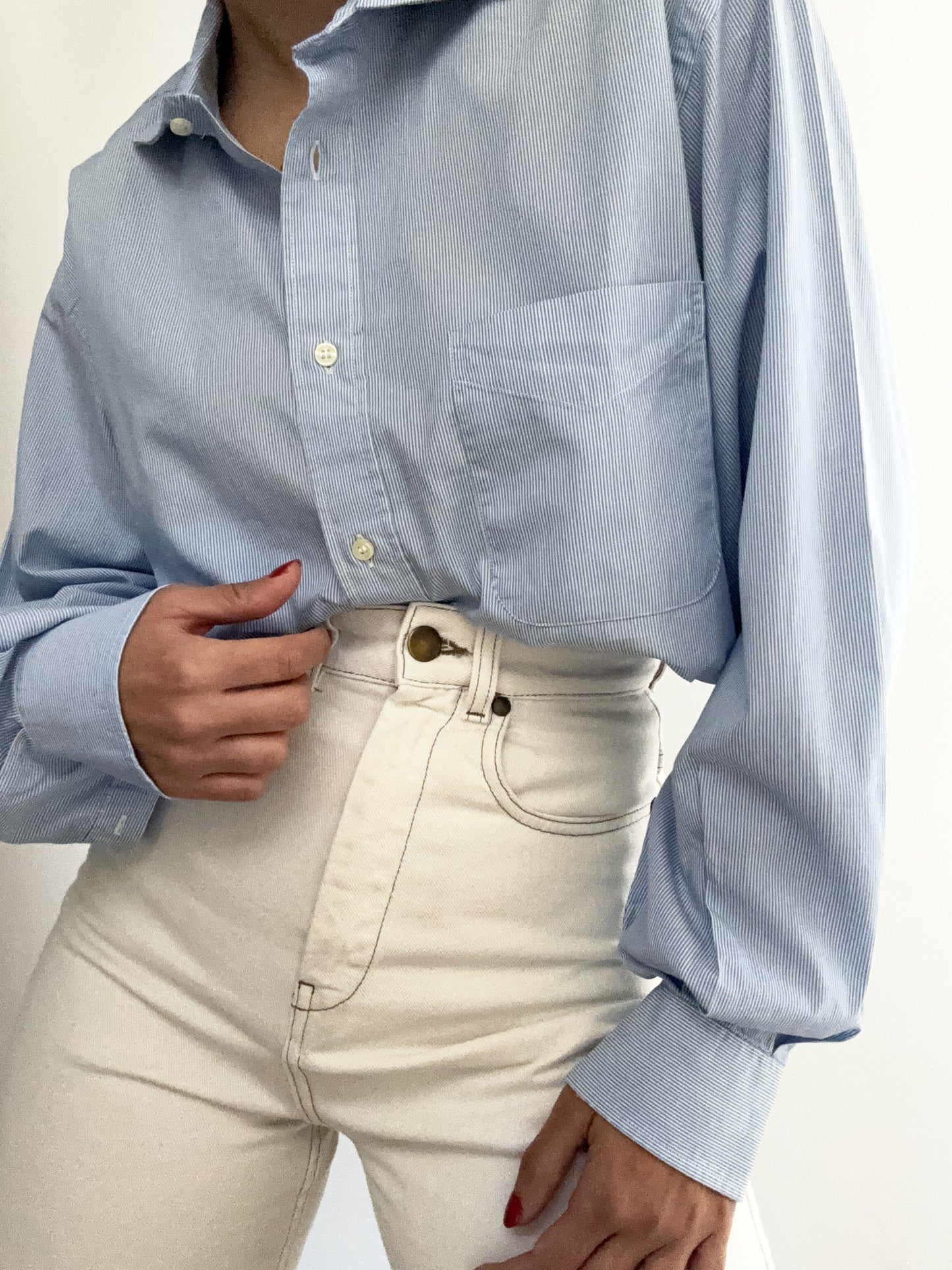 Costine white & blue Burberry vintage cotton shirt