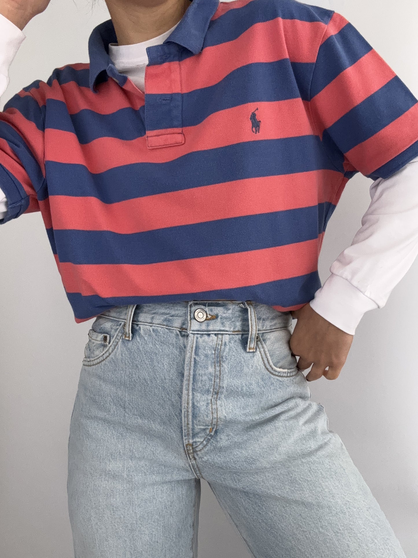 .Ralph Lauren vintage skate stripes polo