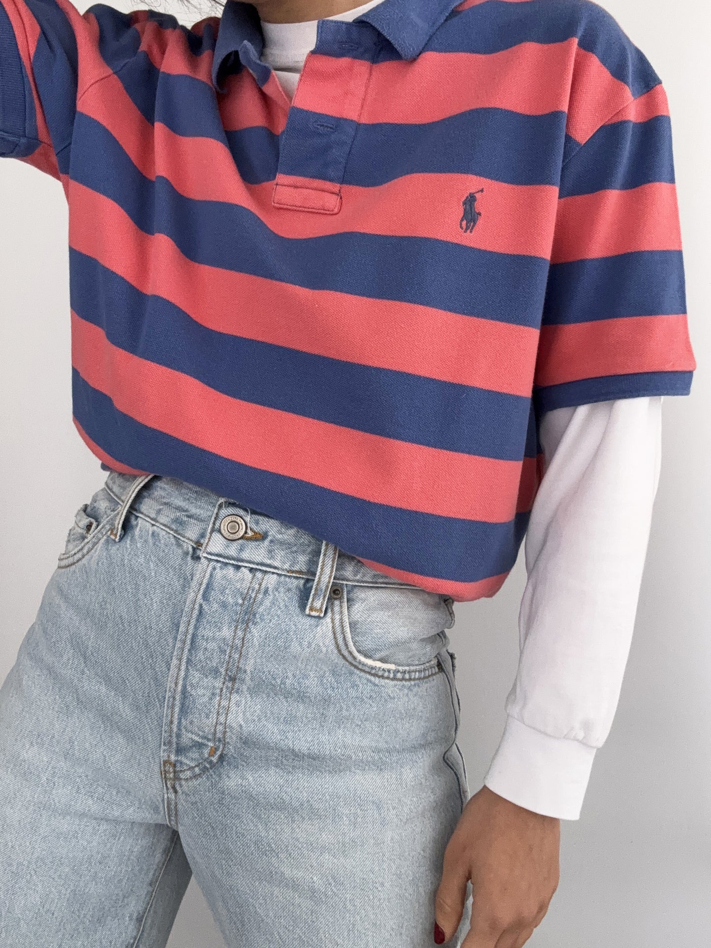 .Ralph Lauren vintage skate stripes polo