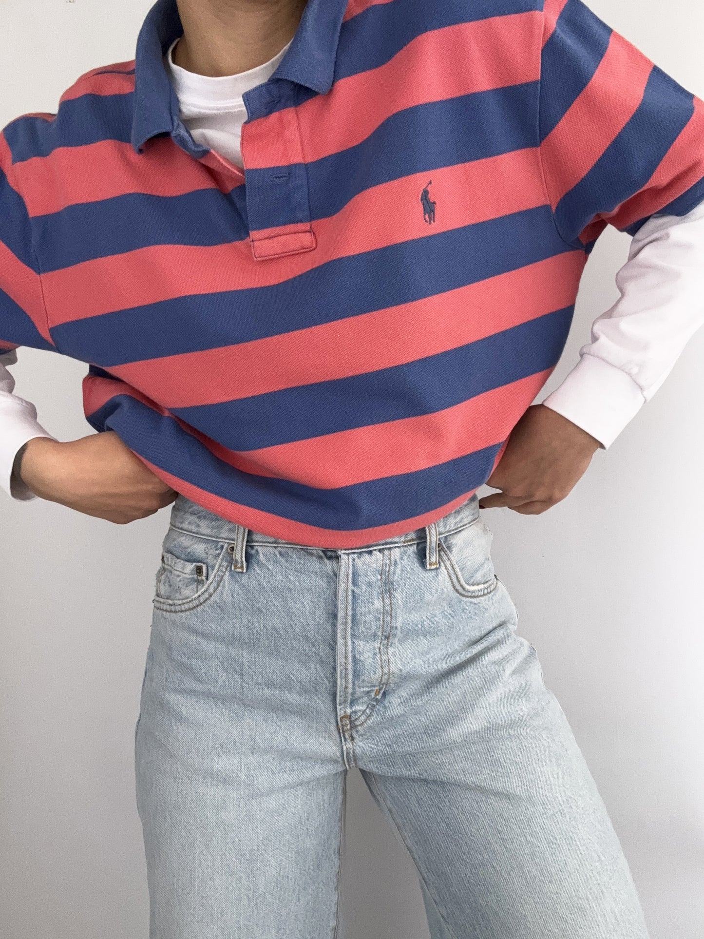 .Ralph Lauren vintage skate stripes polo