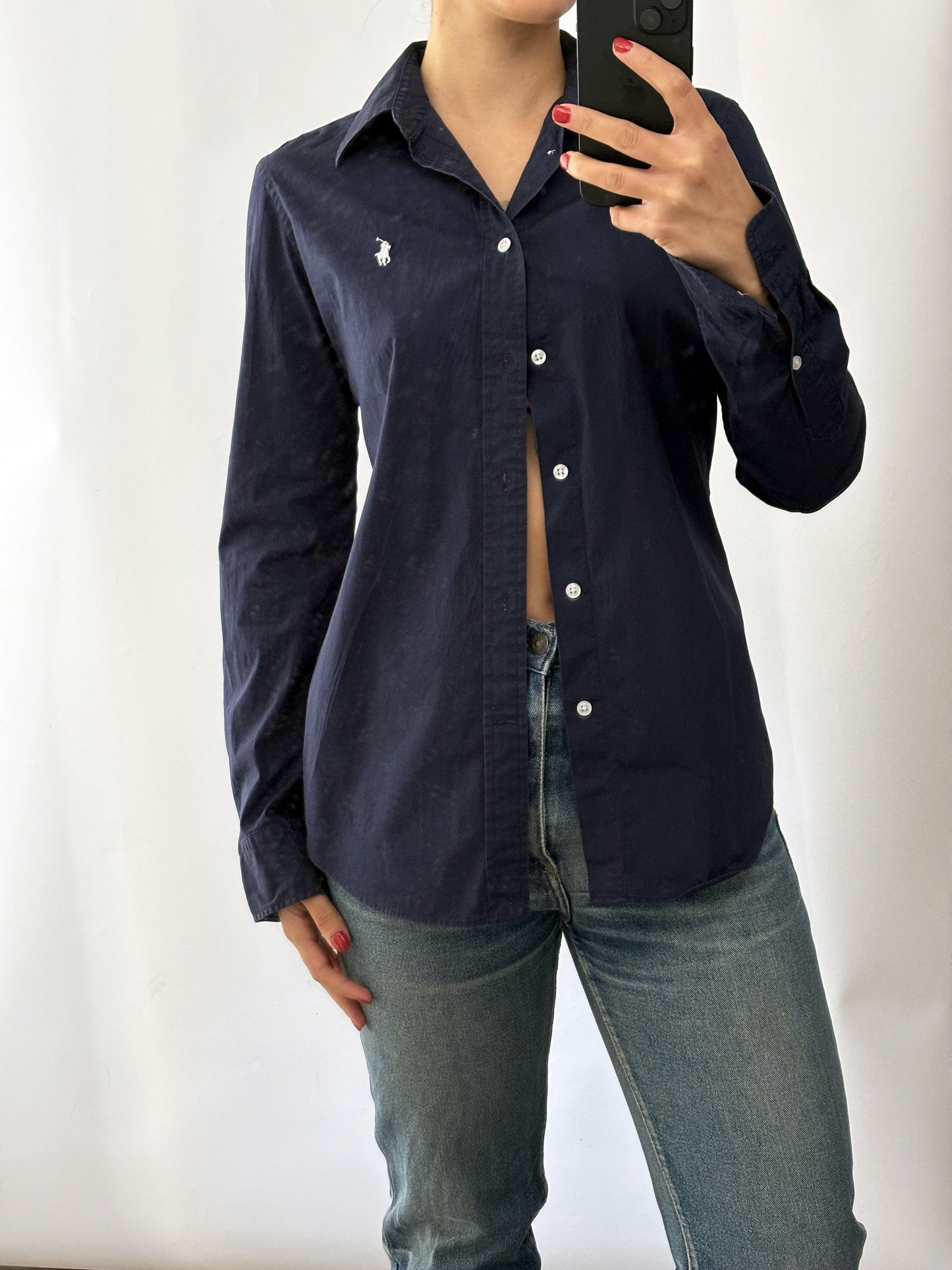 Ralph Lauren blue basic vintage logo shirt