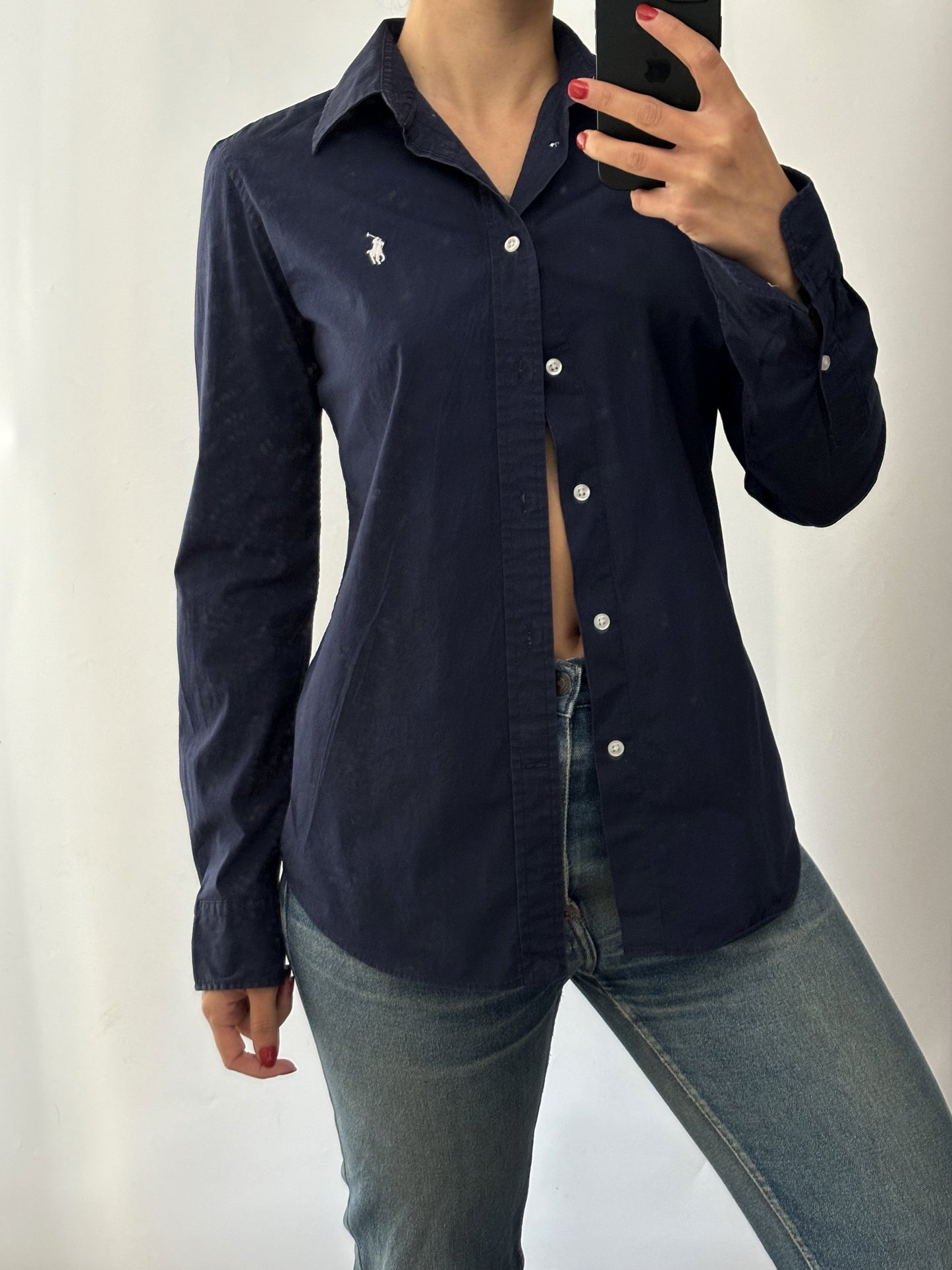 Ralph Lauren blue basic vintage logo shirt