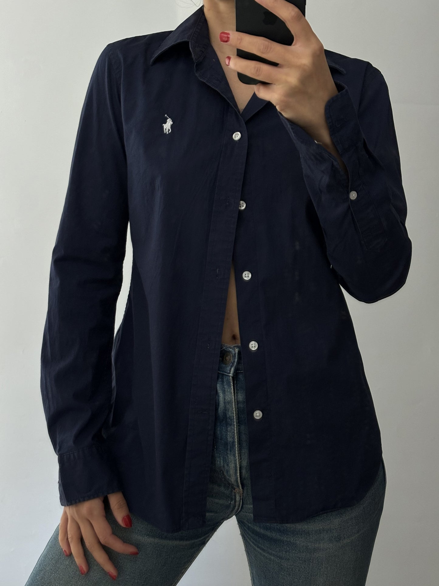 Ralph Lauren blue basic vintage logo shirt