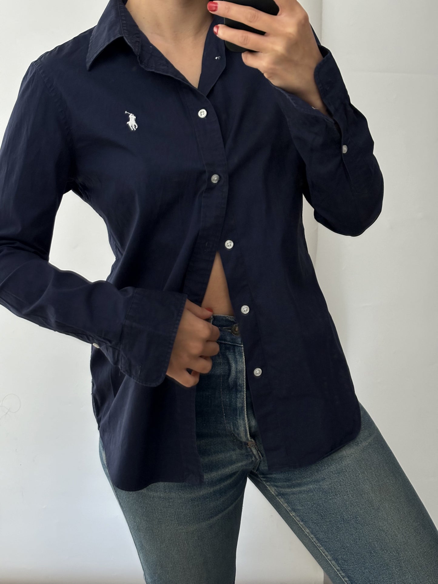 Ralph Lauren blue basic vintage logo shirt