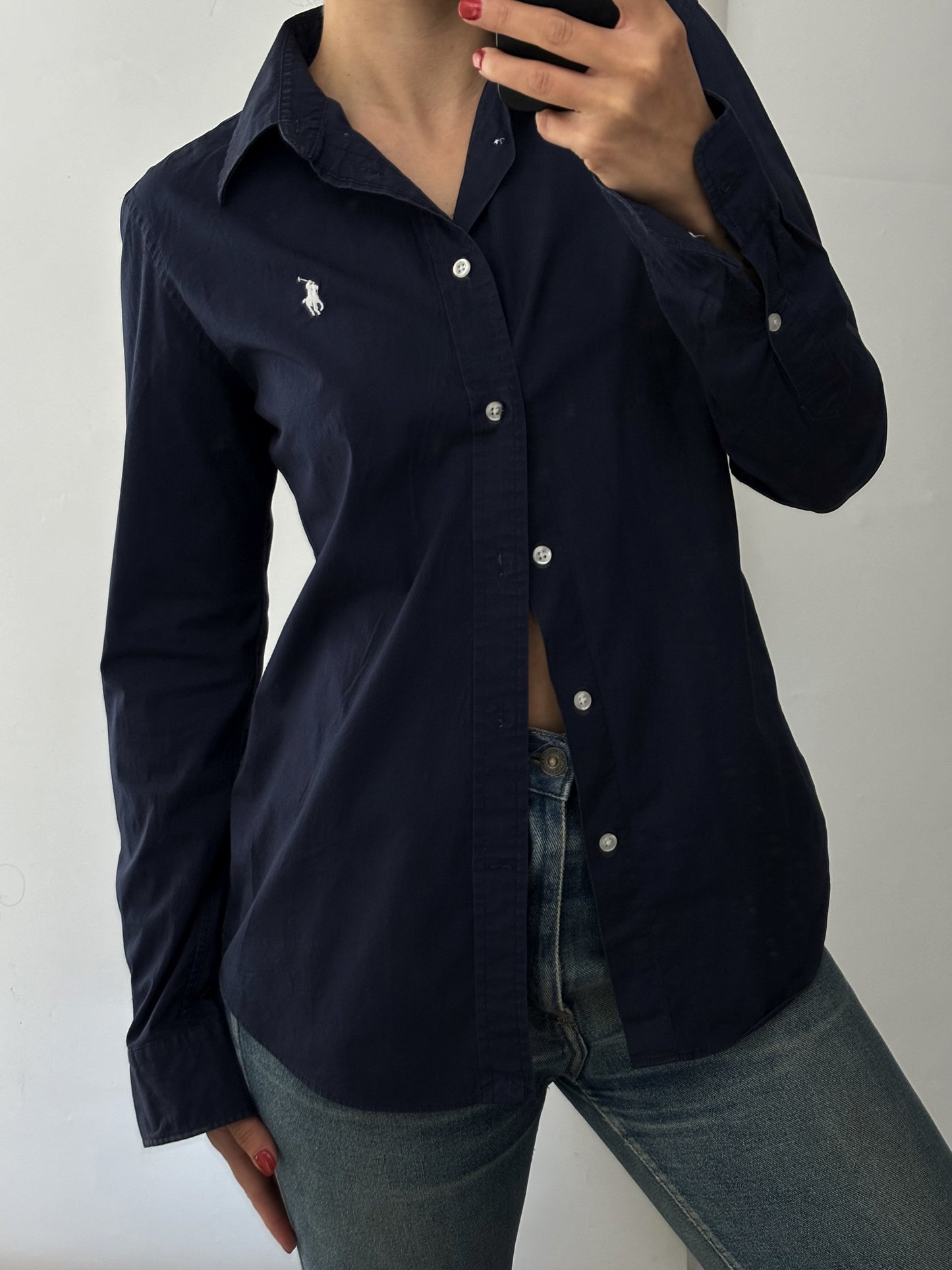 Ralph Lauren blue basic vintage logo shirt