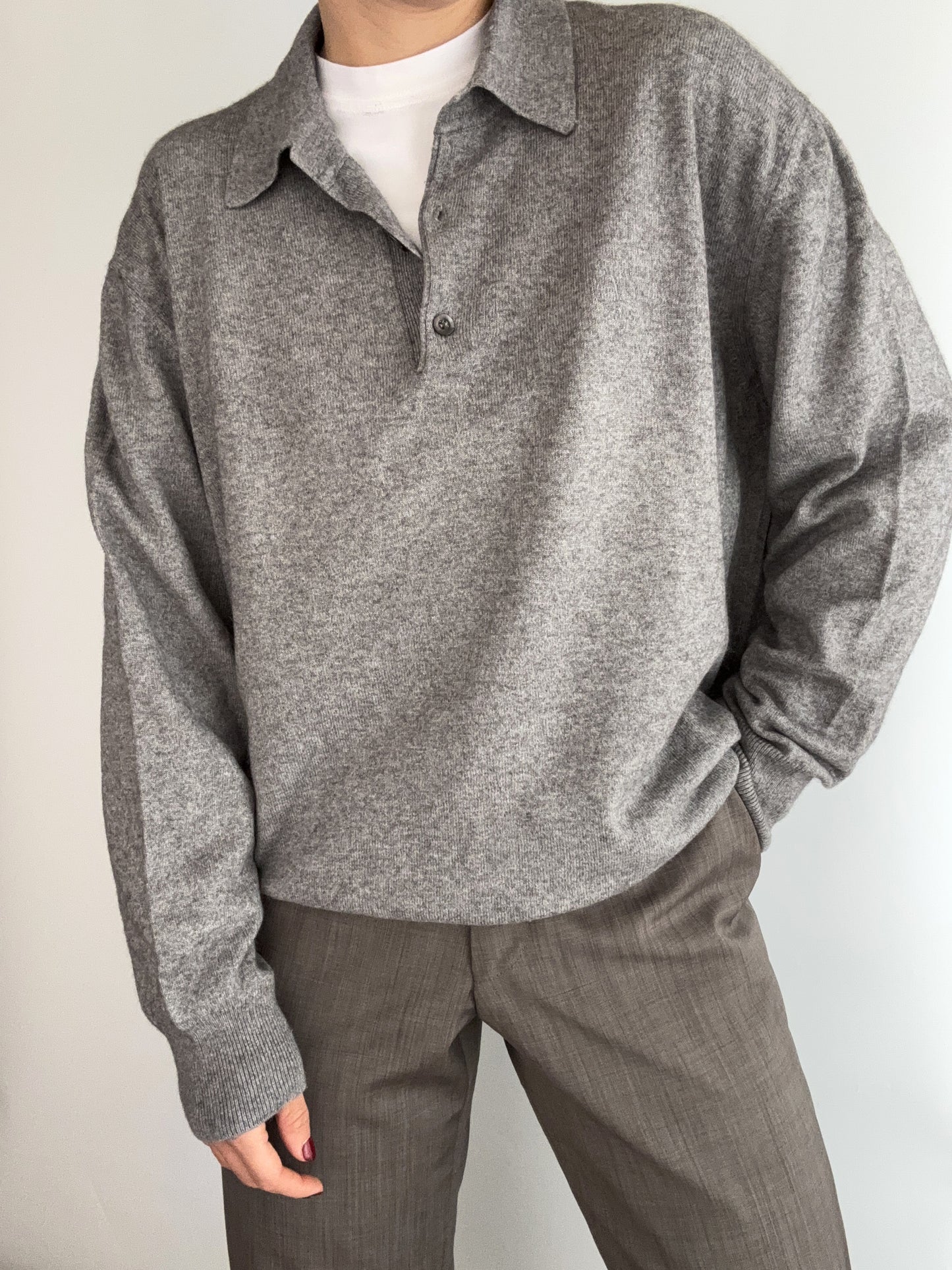 Valentino vintage silk & cashmere polo