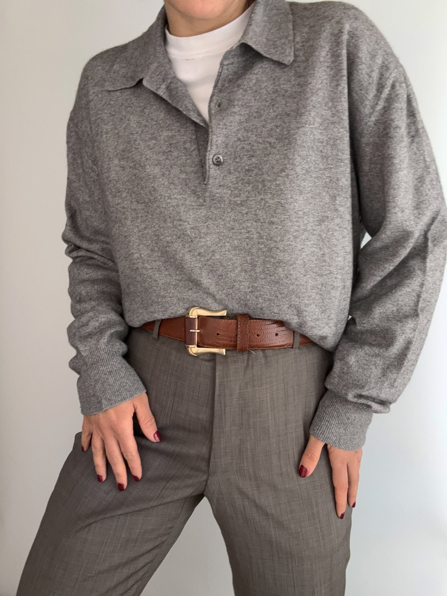 Valentino vintage silk & cashmere polo