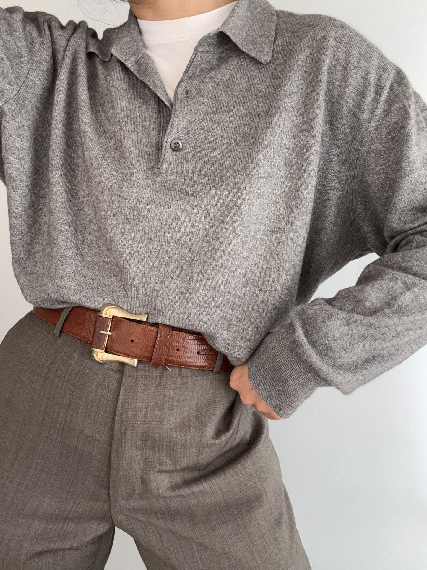 Valentino vintage silk & cashmere polo