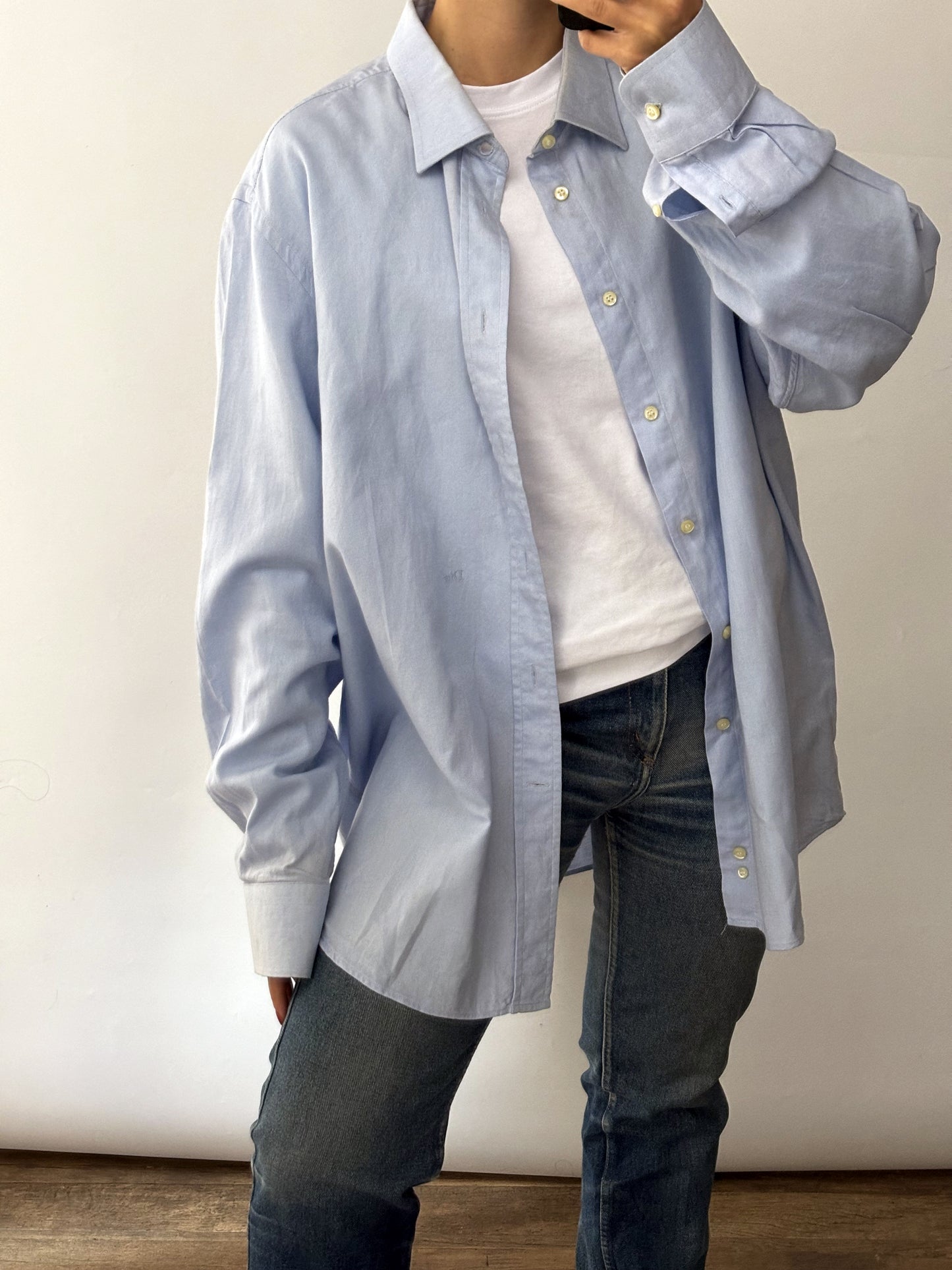 Christian Dior vintage soft blue cotton shirt