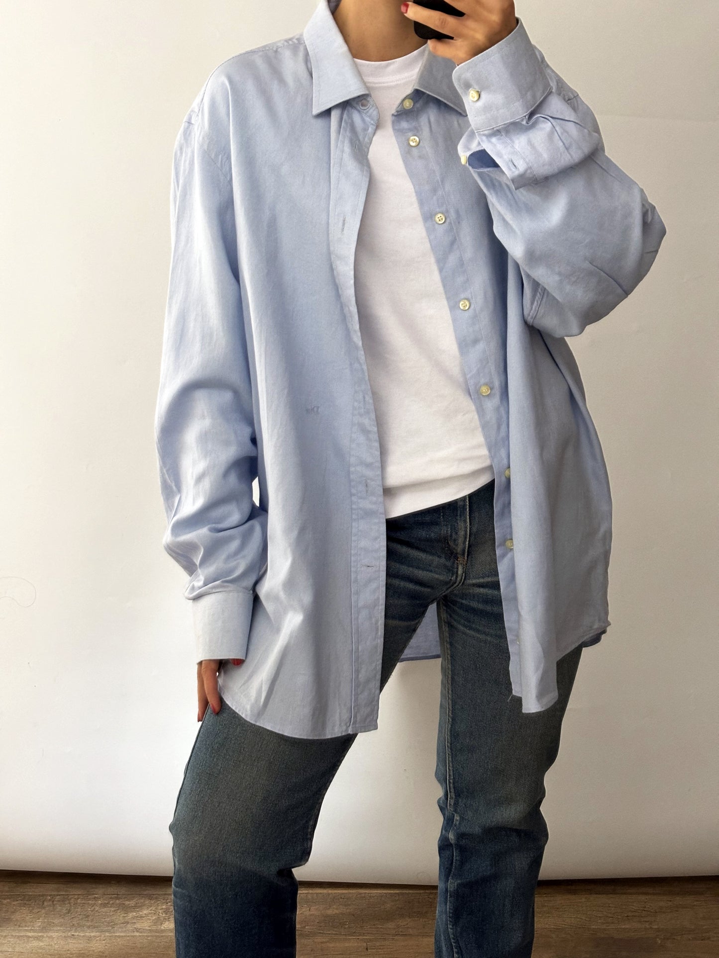 Christian Dior vintage soft blue cotton shirt