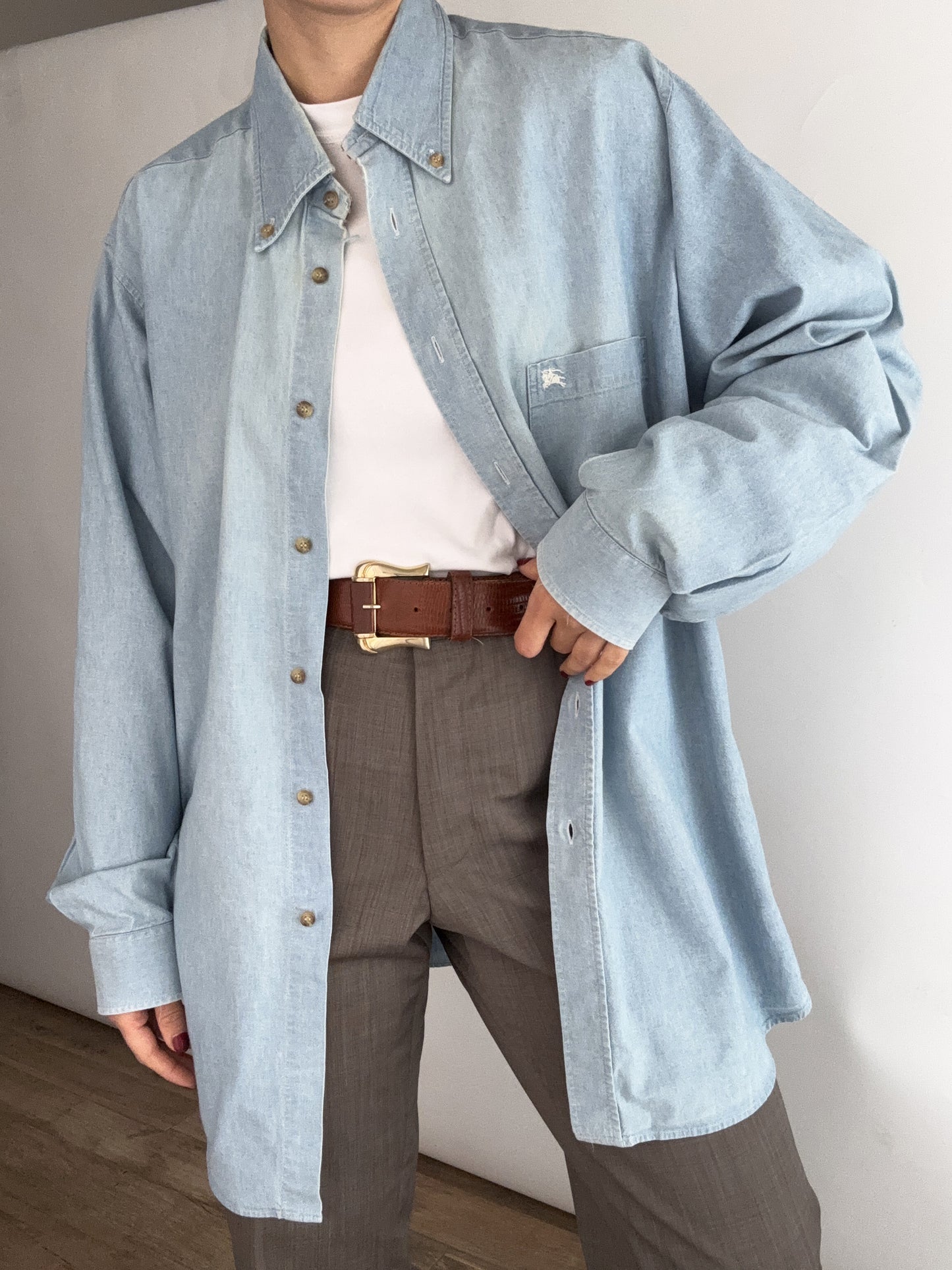 Denim Vintage Burberry oversize maxishirt