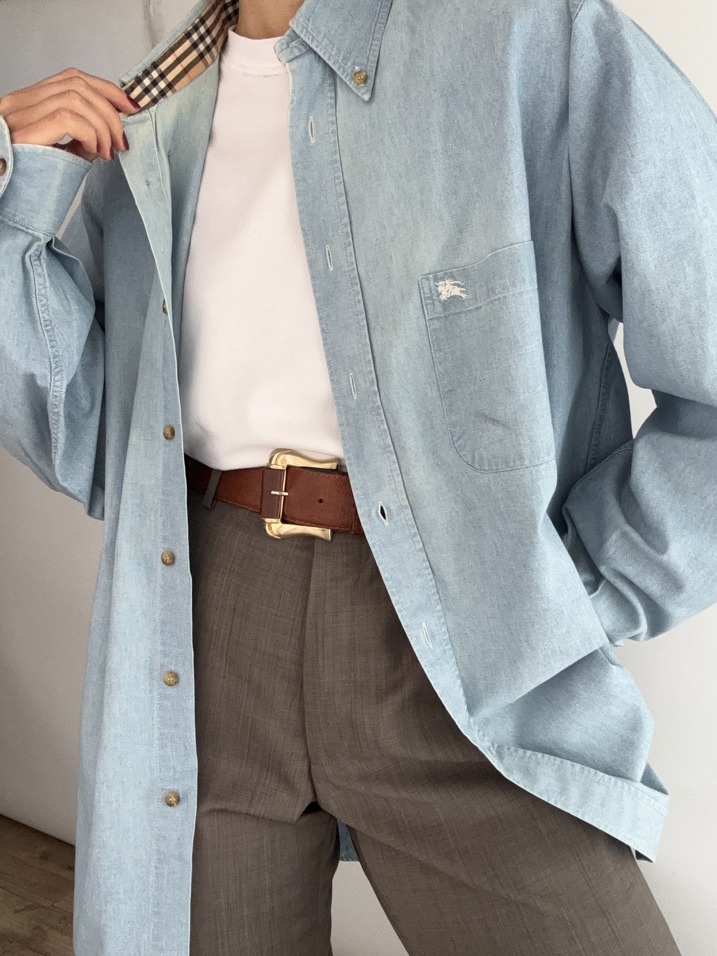 Denim Vintage Burberry oversize maxishirt