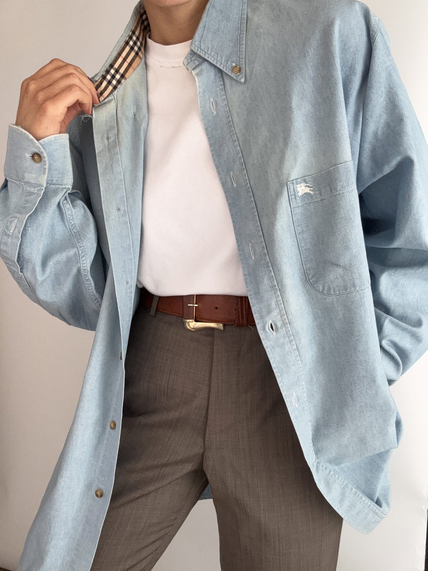 Denim Vintage Burberry oversize maxishirt