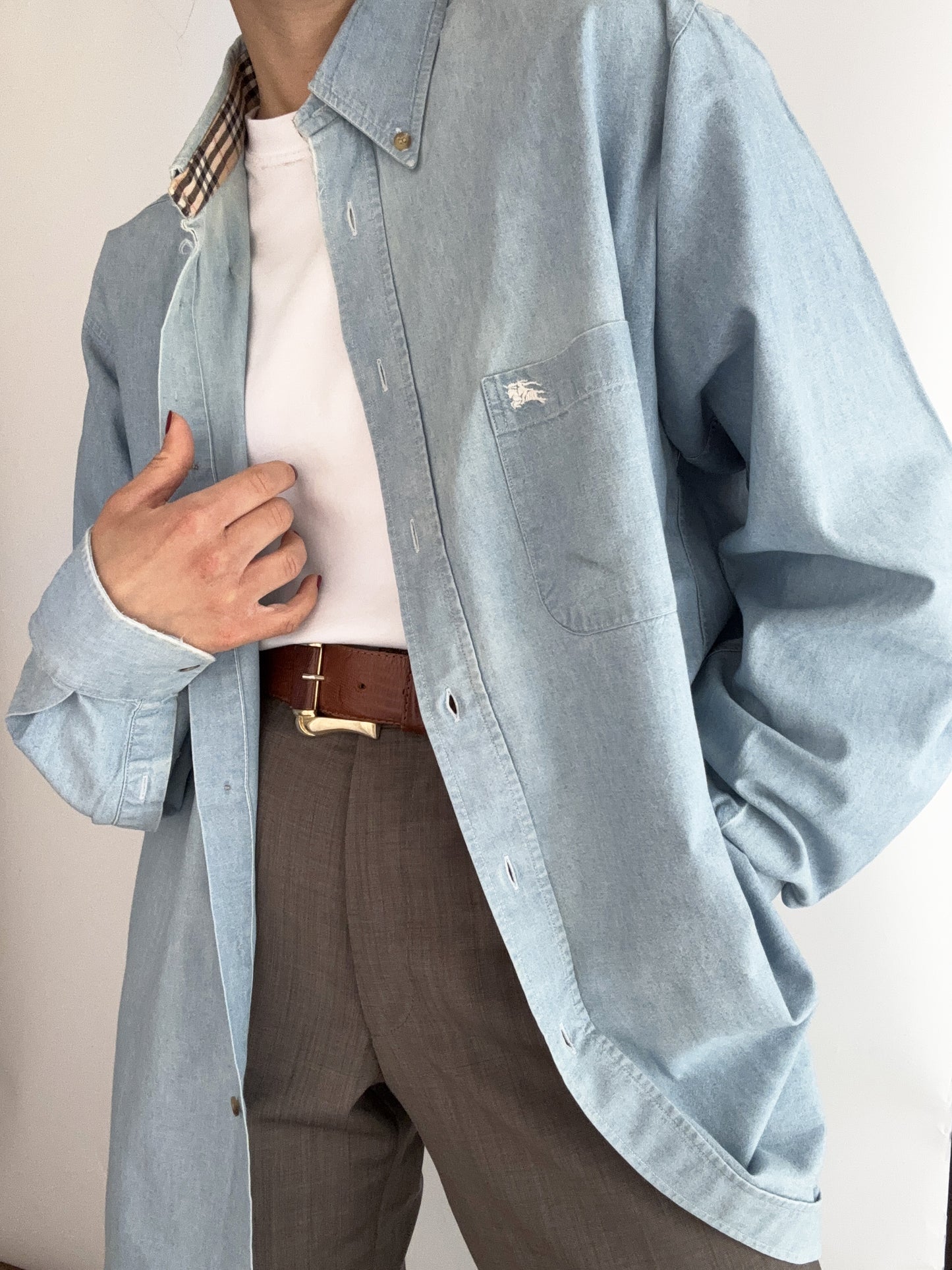 Denim Vintage Burberry oversize maxishirt