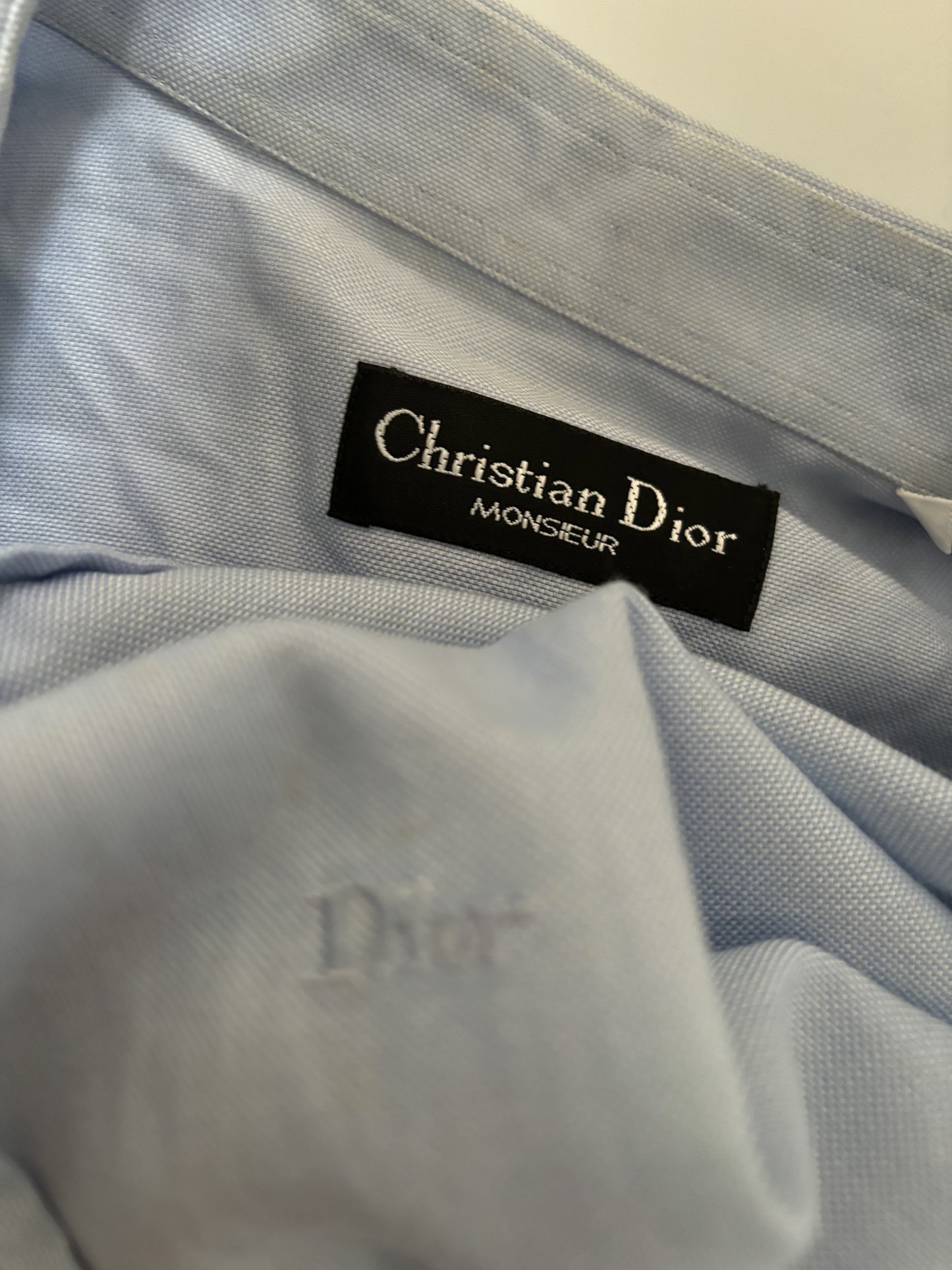 Christian Dior vintage soft blue cotton shirt