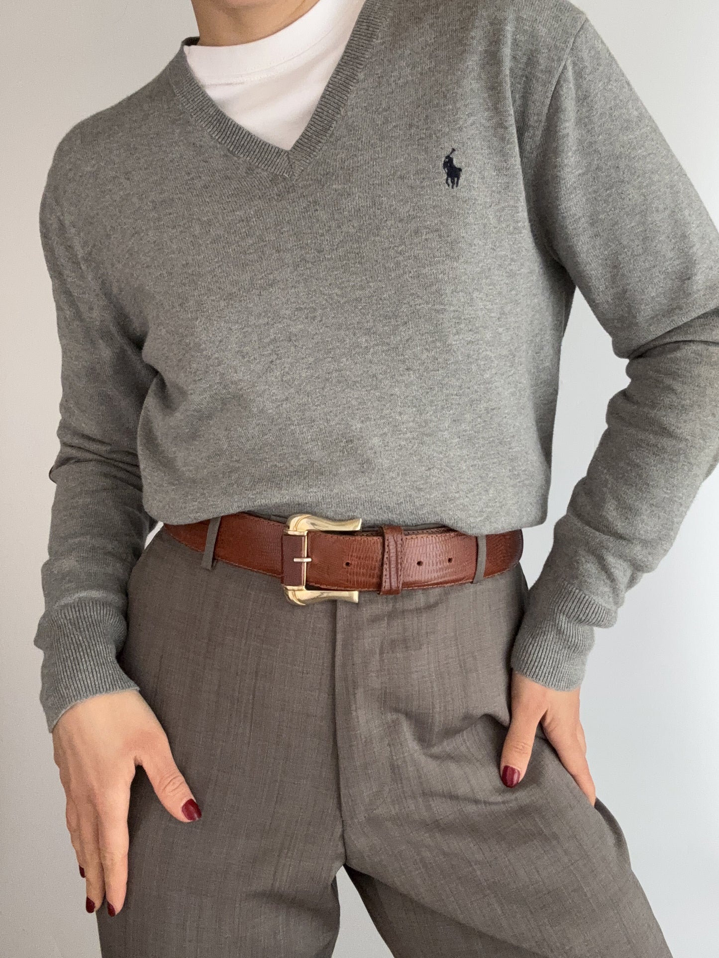 .Grey cotton Blake Ralph Lauren V model pull
