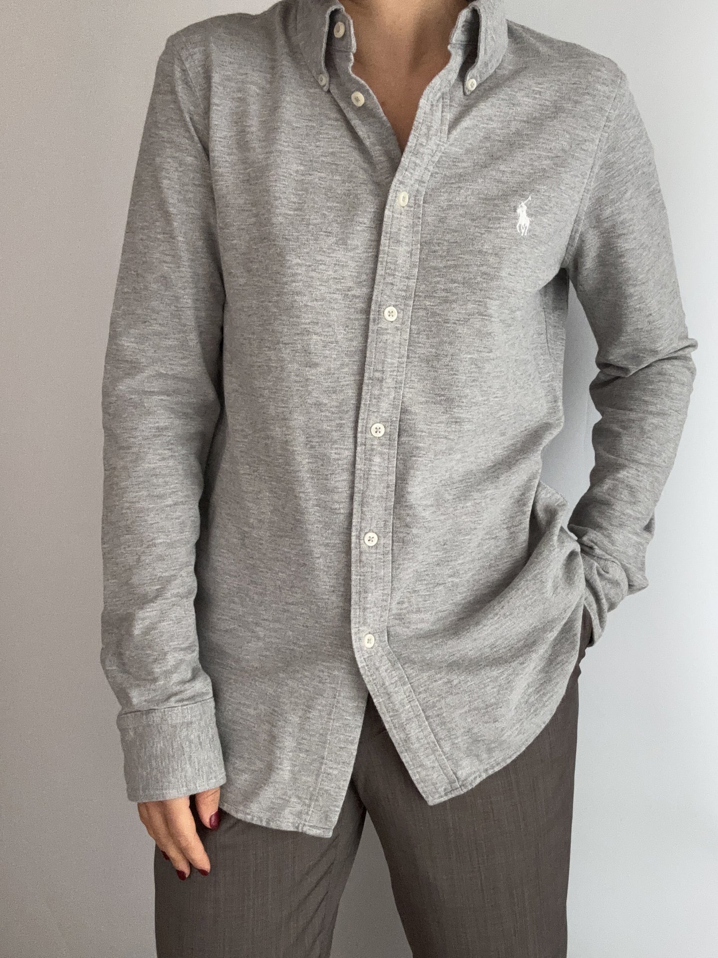 Ralph Lauren grey cotton blake basic shirt