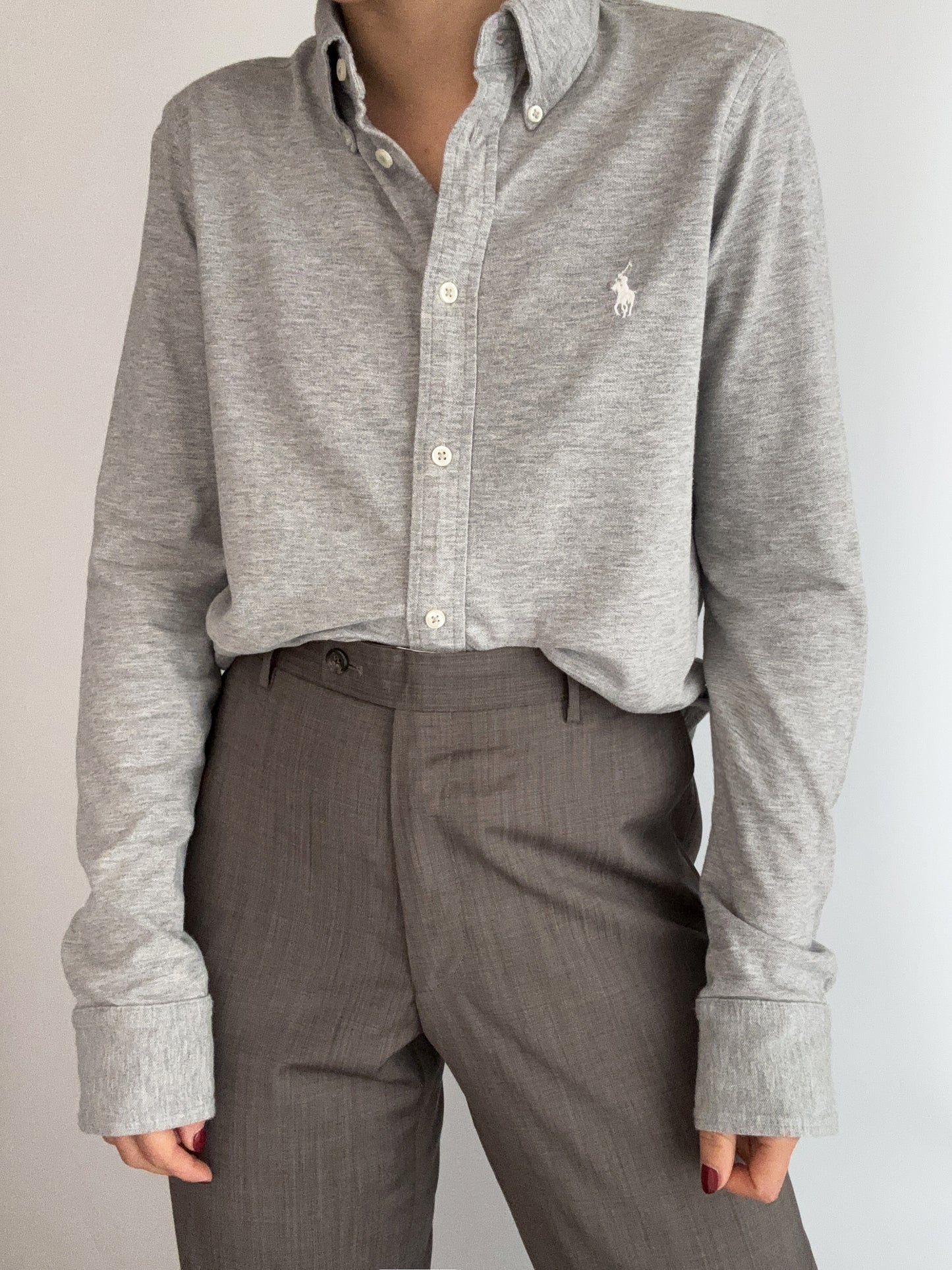 Ralph Lauren grey cotton blake basic shirt