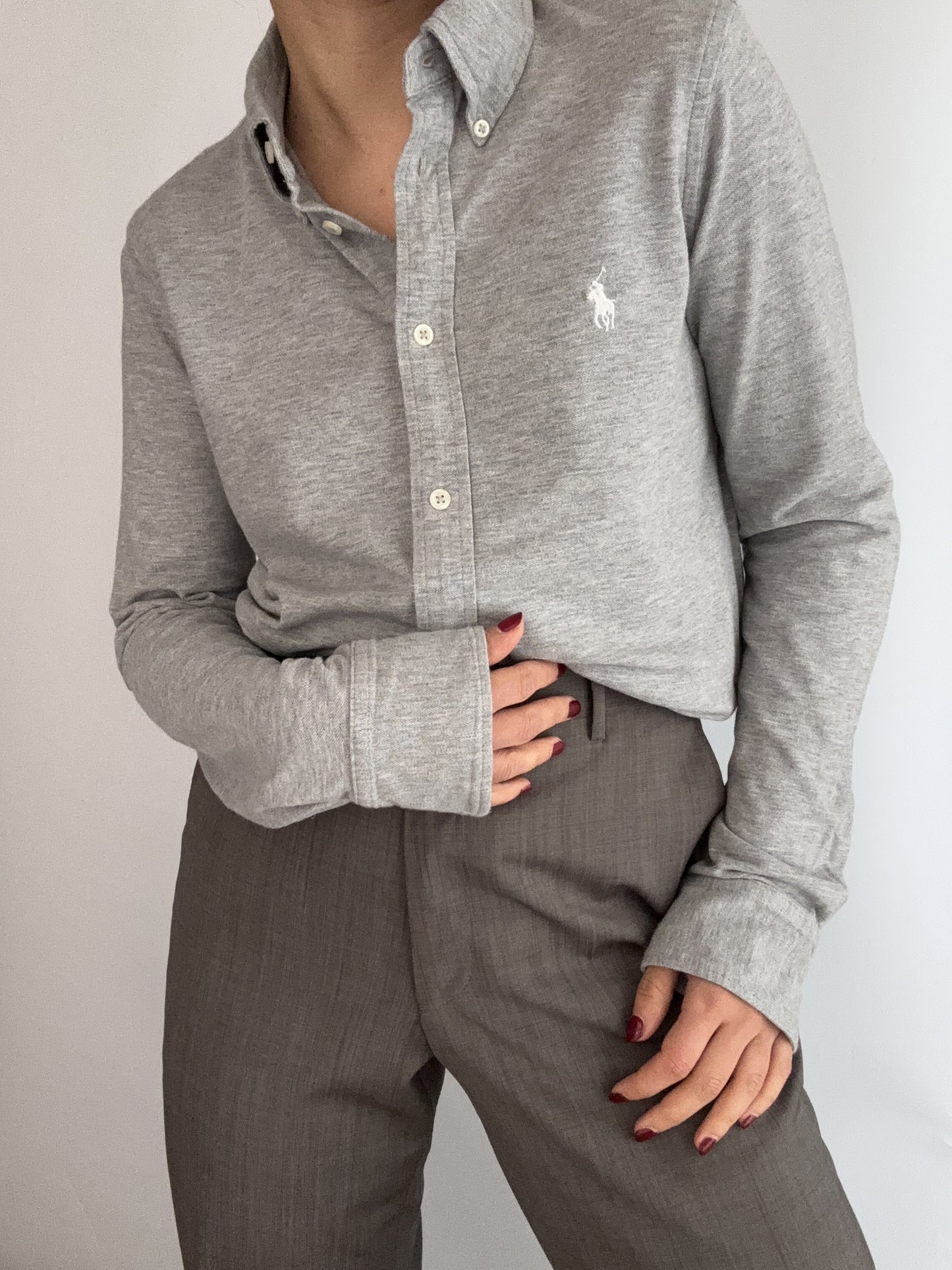 Ralph Lauren grey cotton blake basic shirt