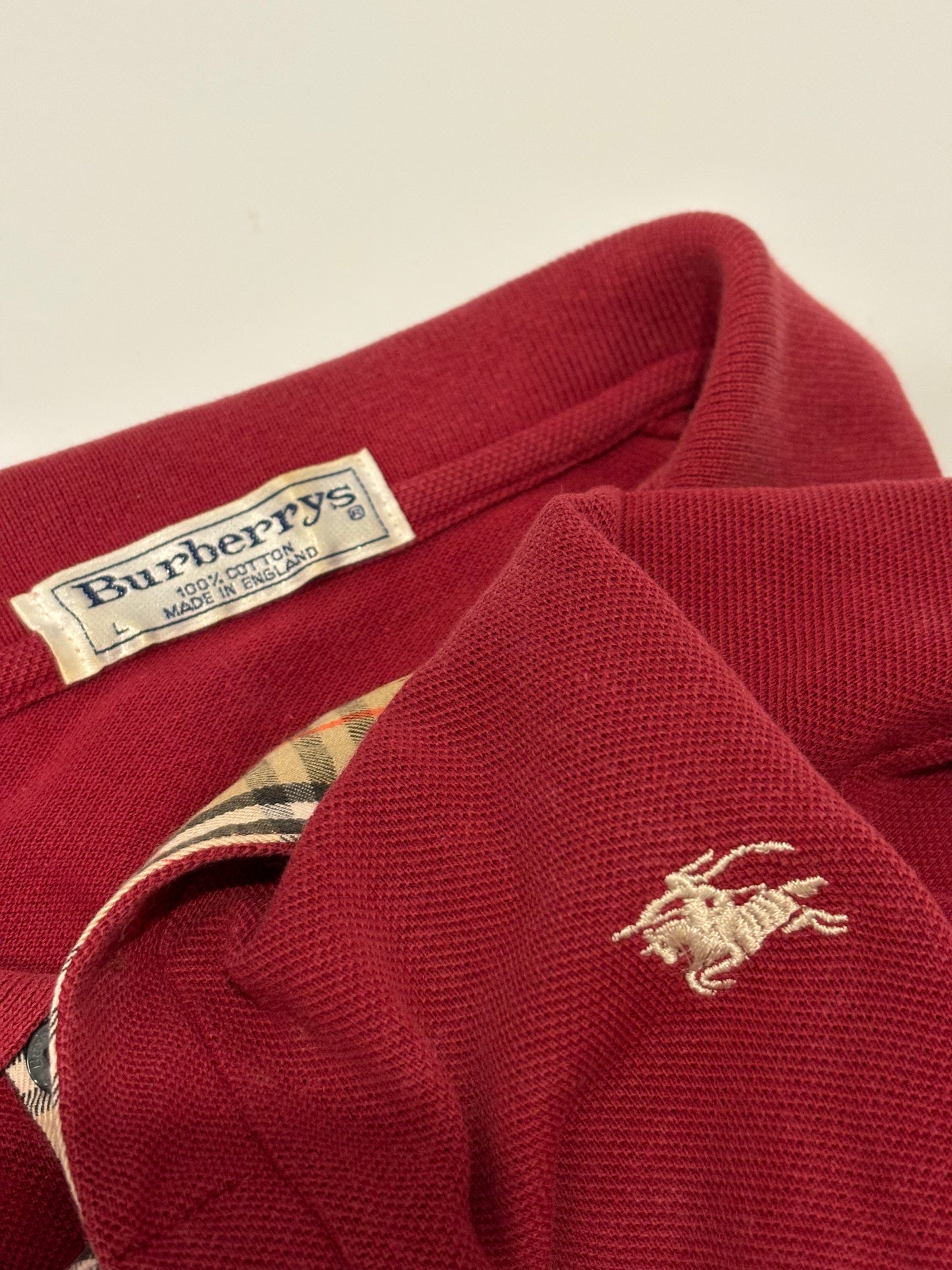 Vintage Vinaccio Burberry polo tartan profile