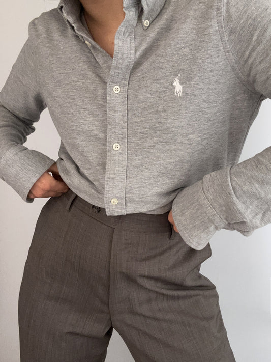Ralph Lauren grey cotton blake basic shirt