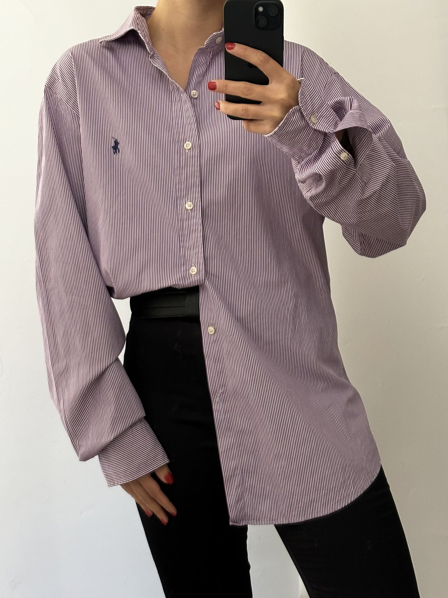 Ralph Lauren burgundi costine vintage shirt