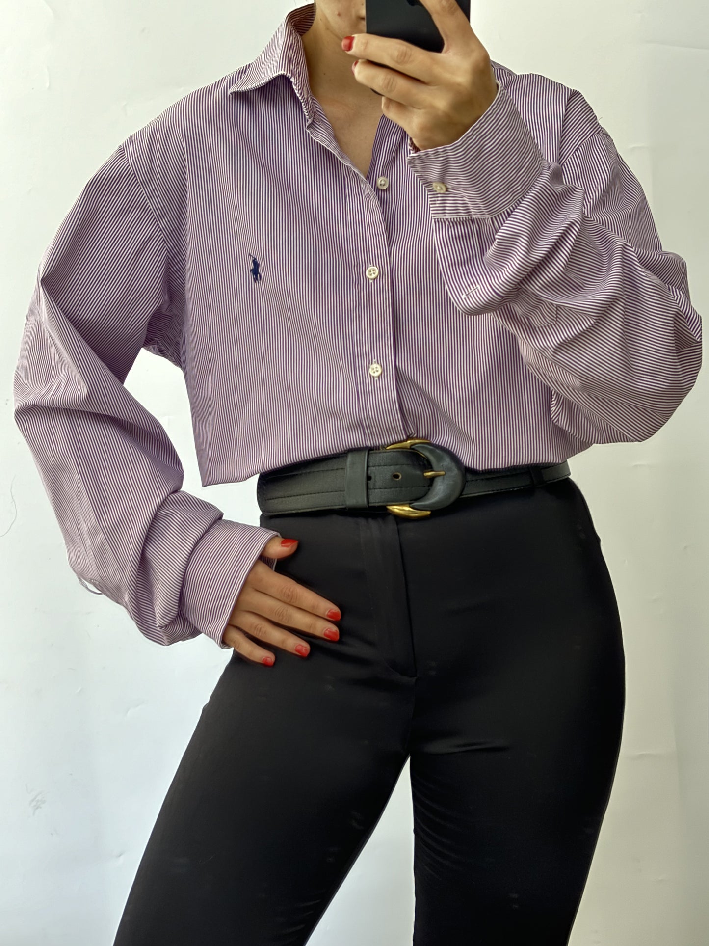 Ralph Lauren burgundi costine vintage shirt