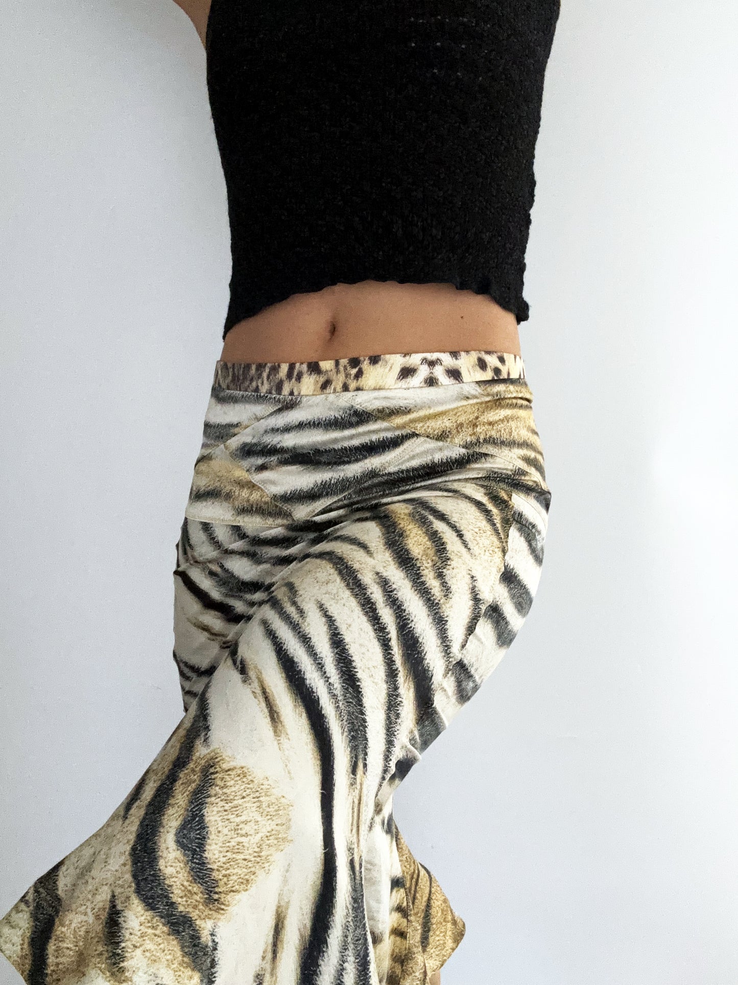 Just Cavalli  animalier print silk skirt