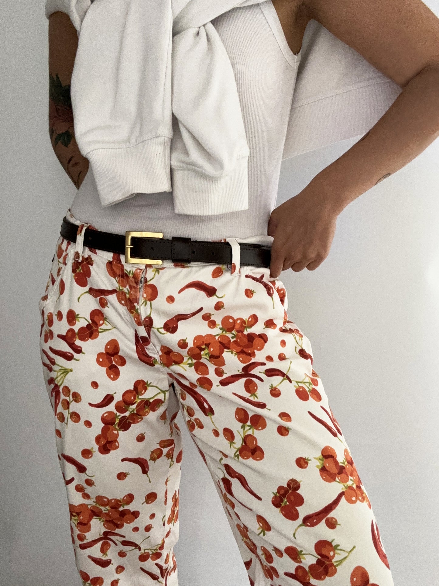 Moschino Peperoncino&Tomato print Pants
