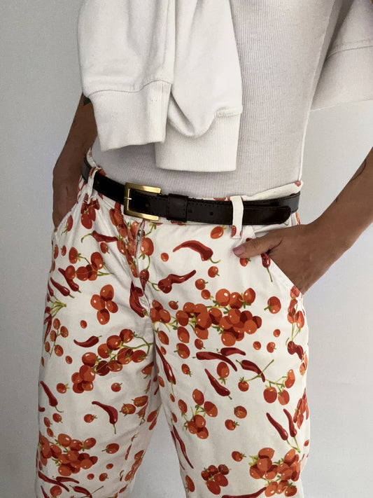 Moschino Peperoncino&Tomato print Pants
