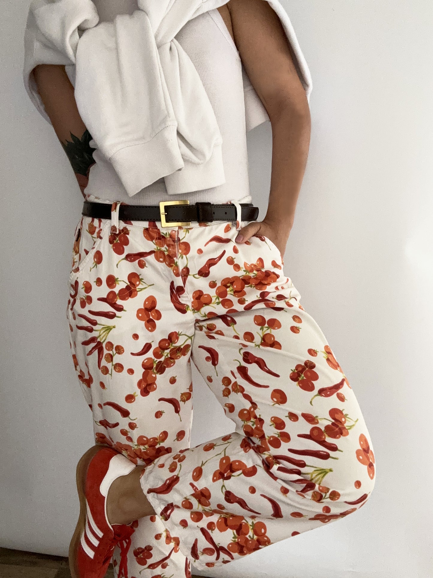 Moschino Peperoncino&Tomato print Pants