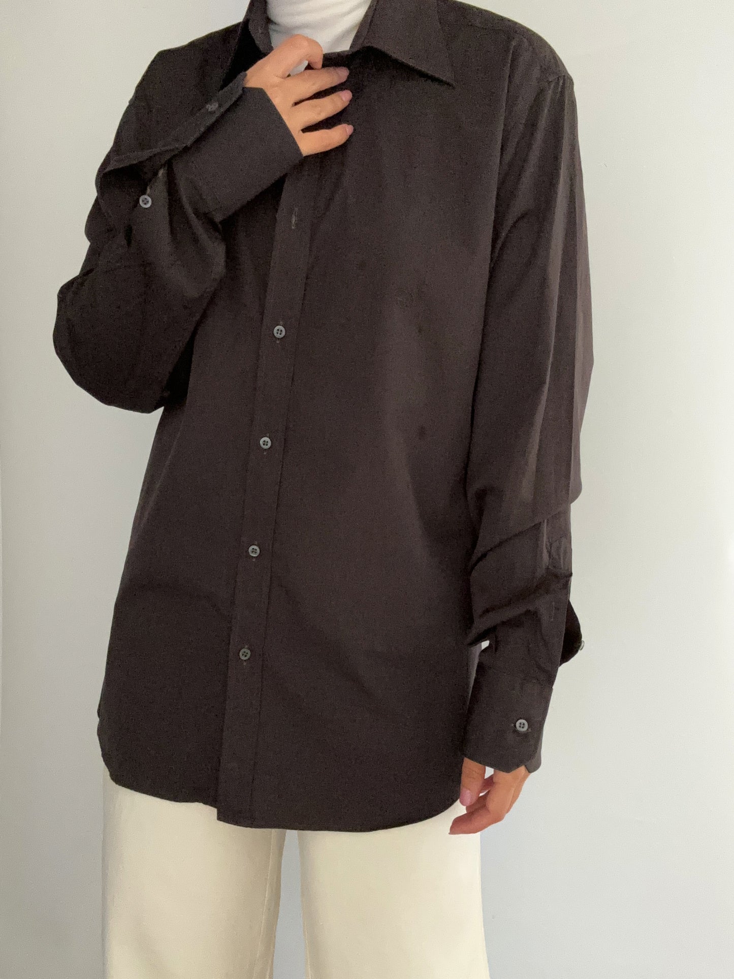 Gucci brown logo vintage shirt