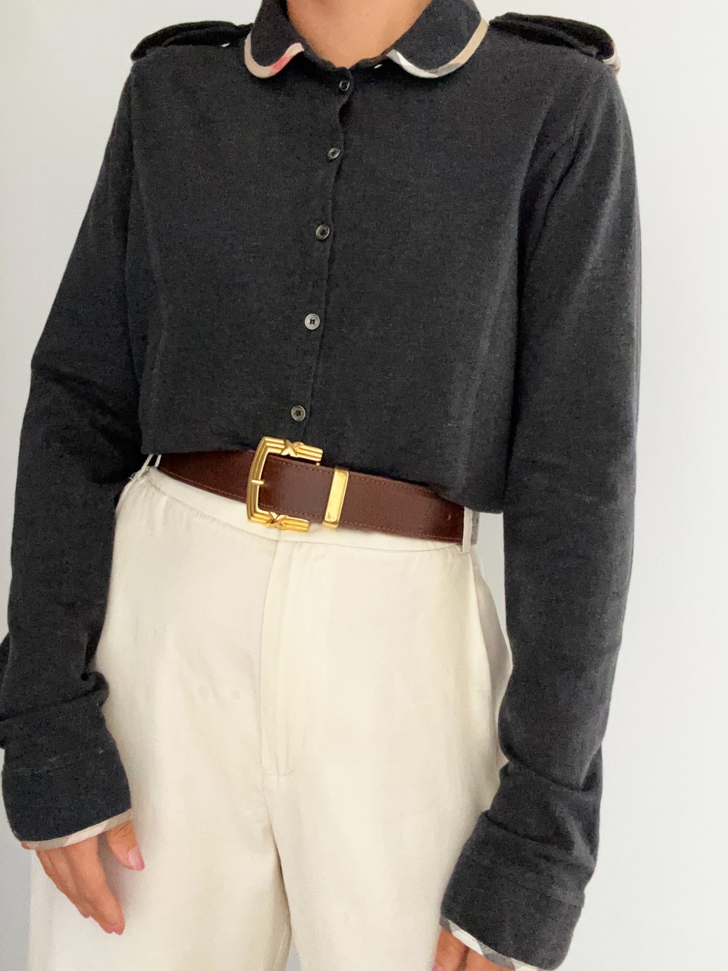 Burberry grey doll polo in cotton