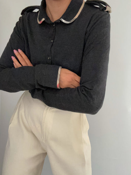 Burberry grey doll polo in cotton