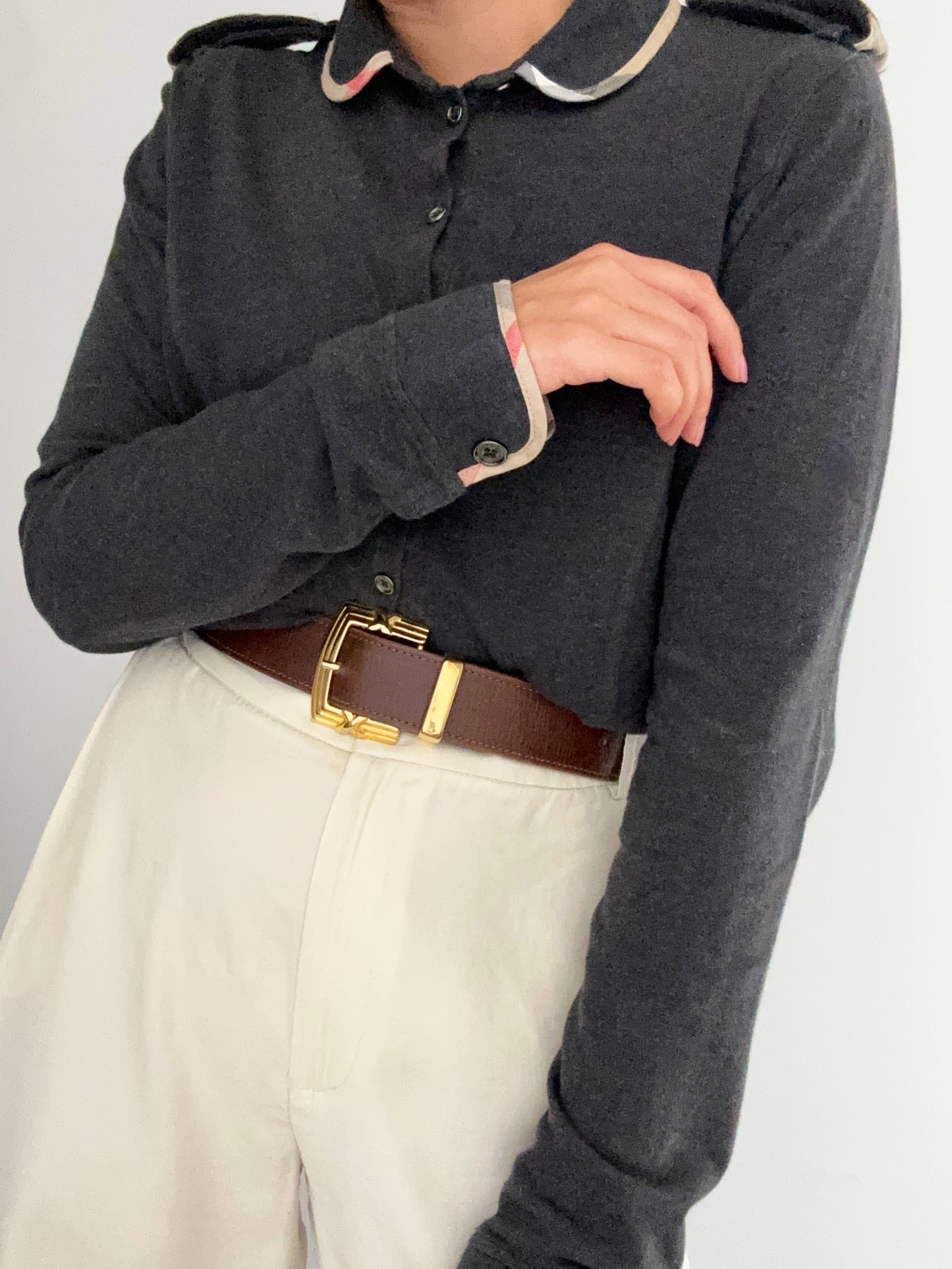 Burberry grey doll polo in cotton